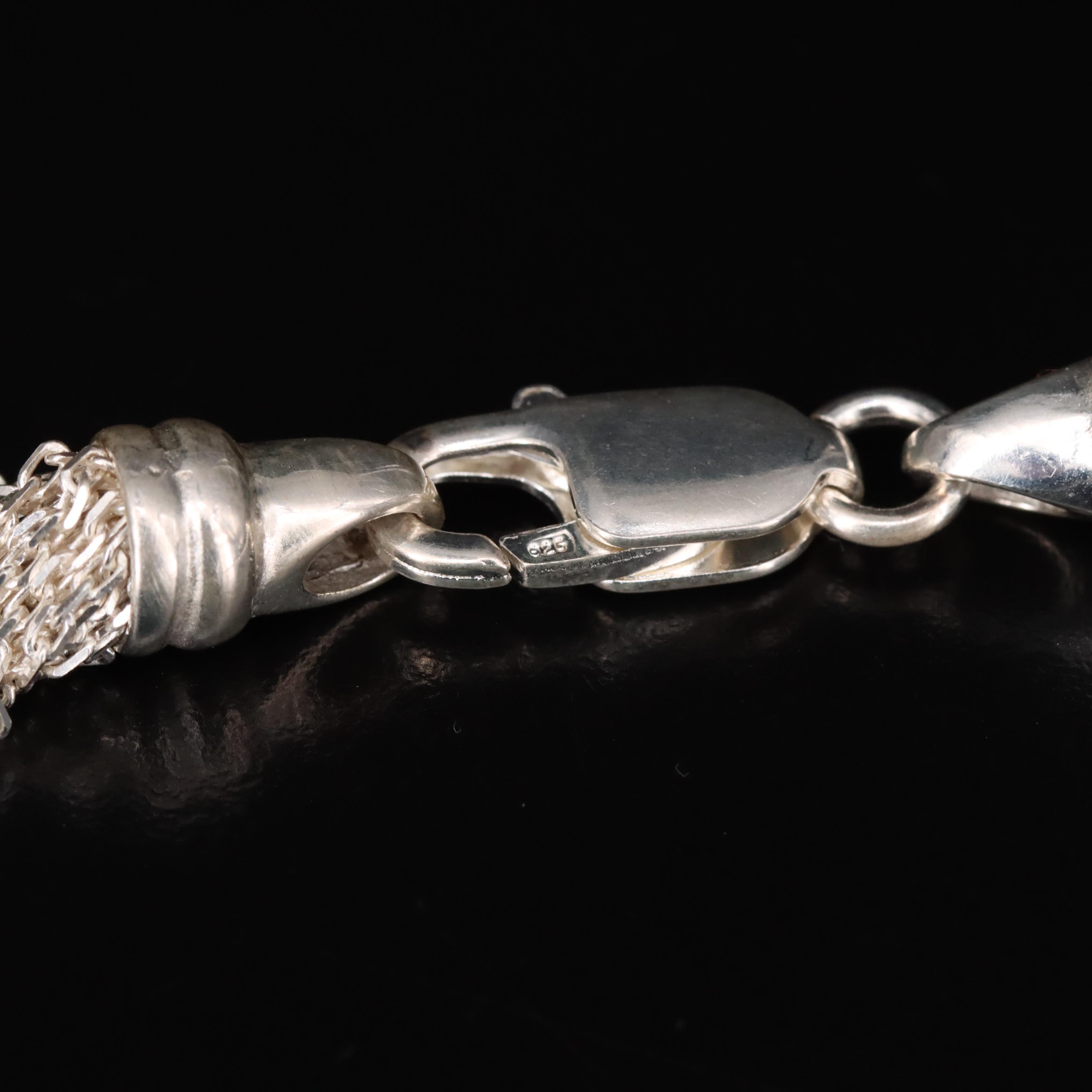 Sterling Multi-Strand Cable Chain Necklace