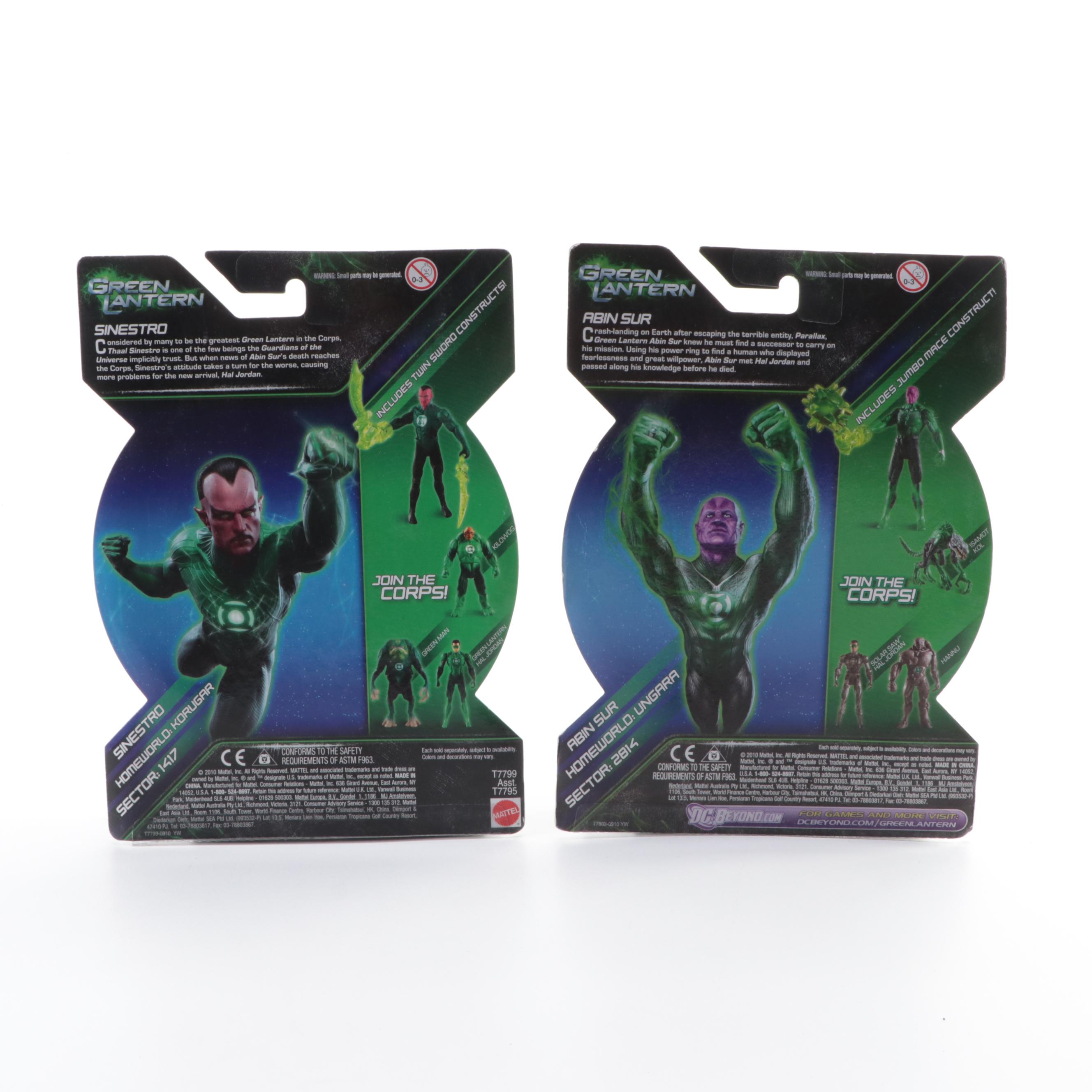 Mattel and Funko Green Man, Hannu and Other Green Lantern Action Figures