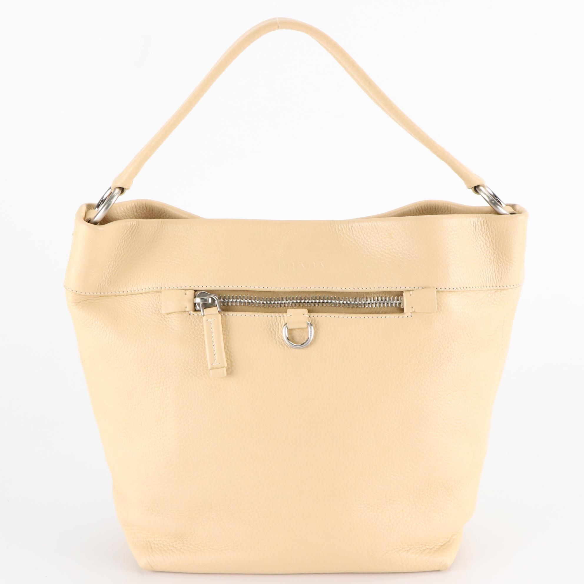 Prada Shoulder Bag in Vitello Daino Leather
