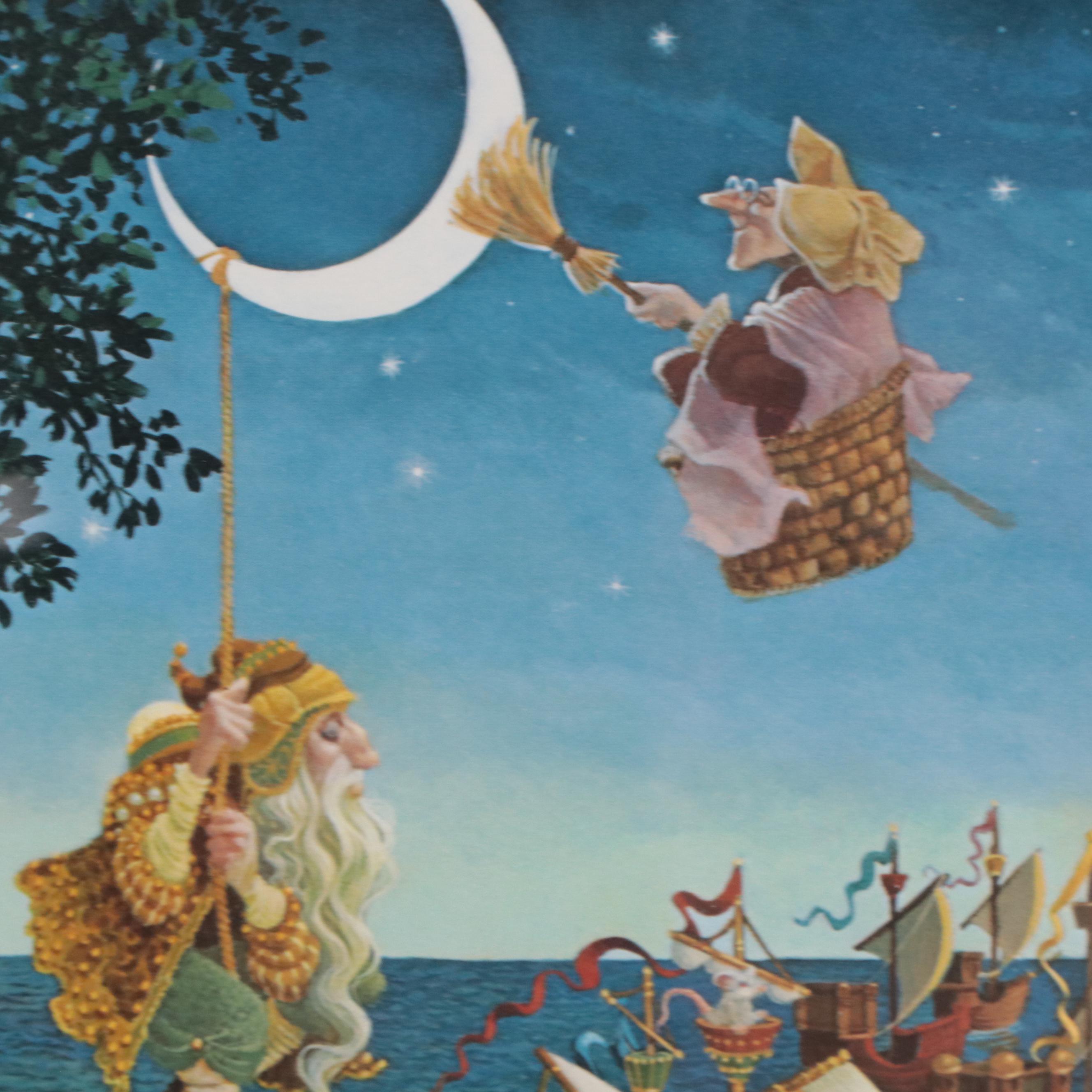 James Christensen Offset Lithograph "Rhymes and Reasons"