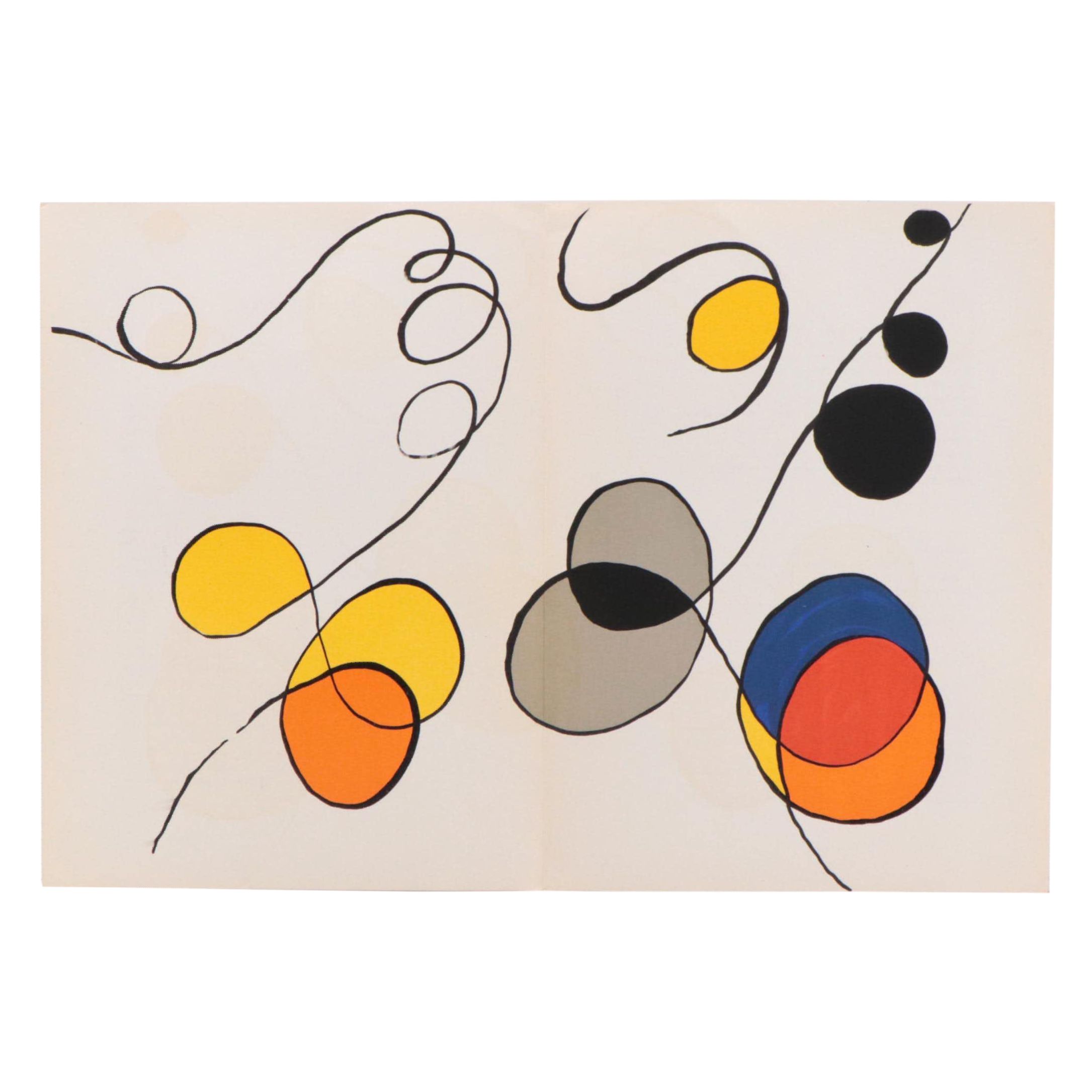 Alexander Calder Double-Page Color Lithograph for "Derrière le Miroir," 1968