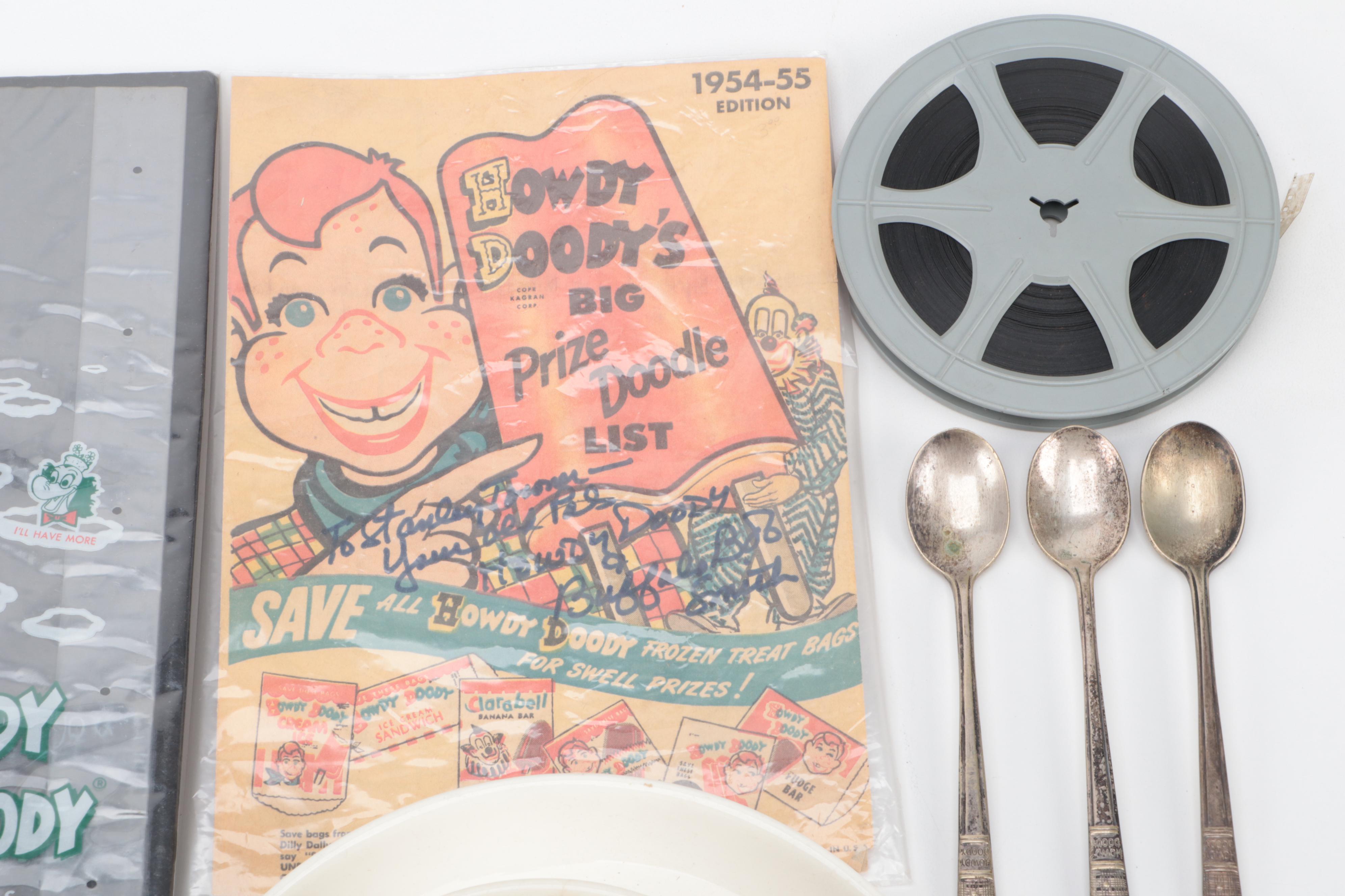 Howdy Doody Tableware with Other Collectibles, Mid-20th Century