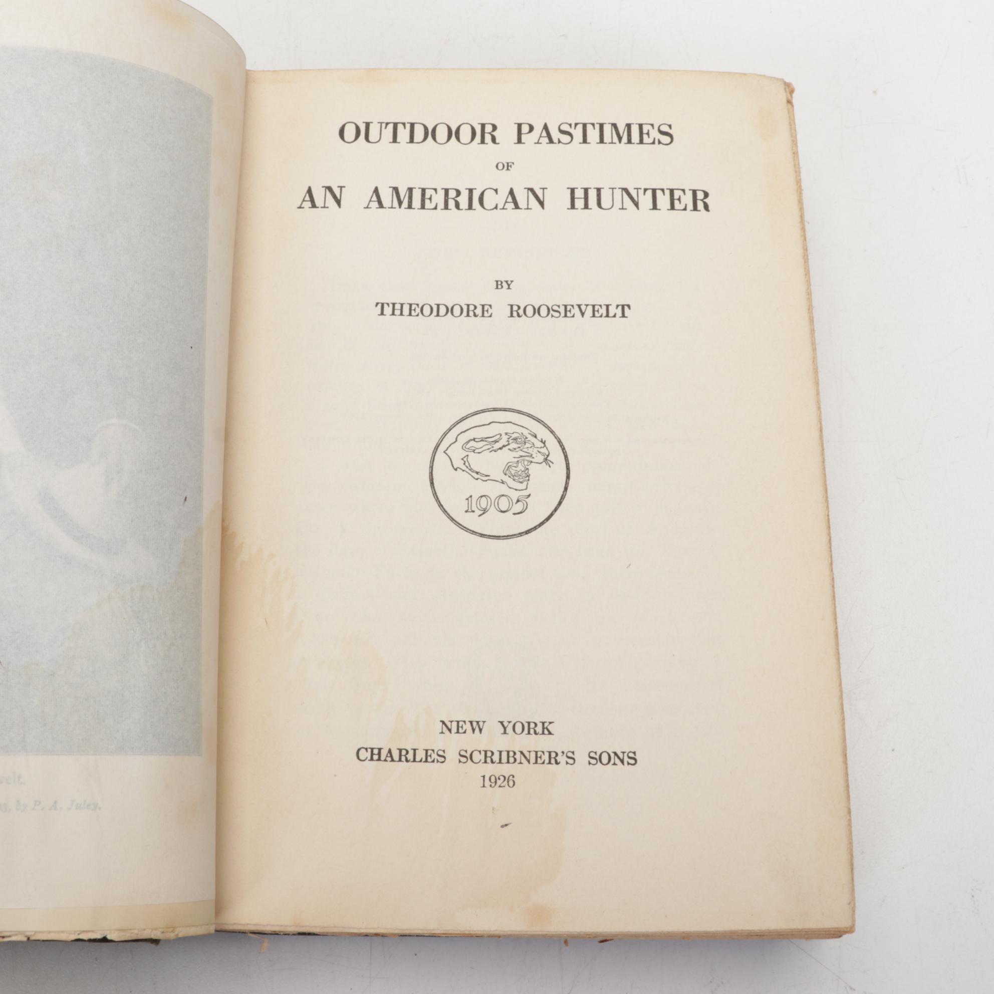 "An Autobiography," "African Game Trails," and More by Theodore Roosevelt, 1926