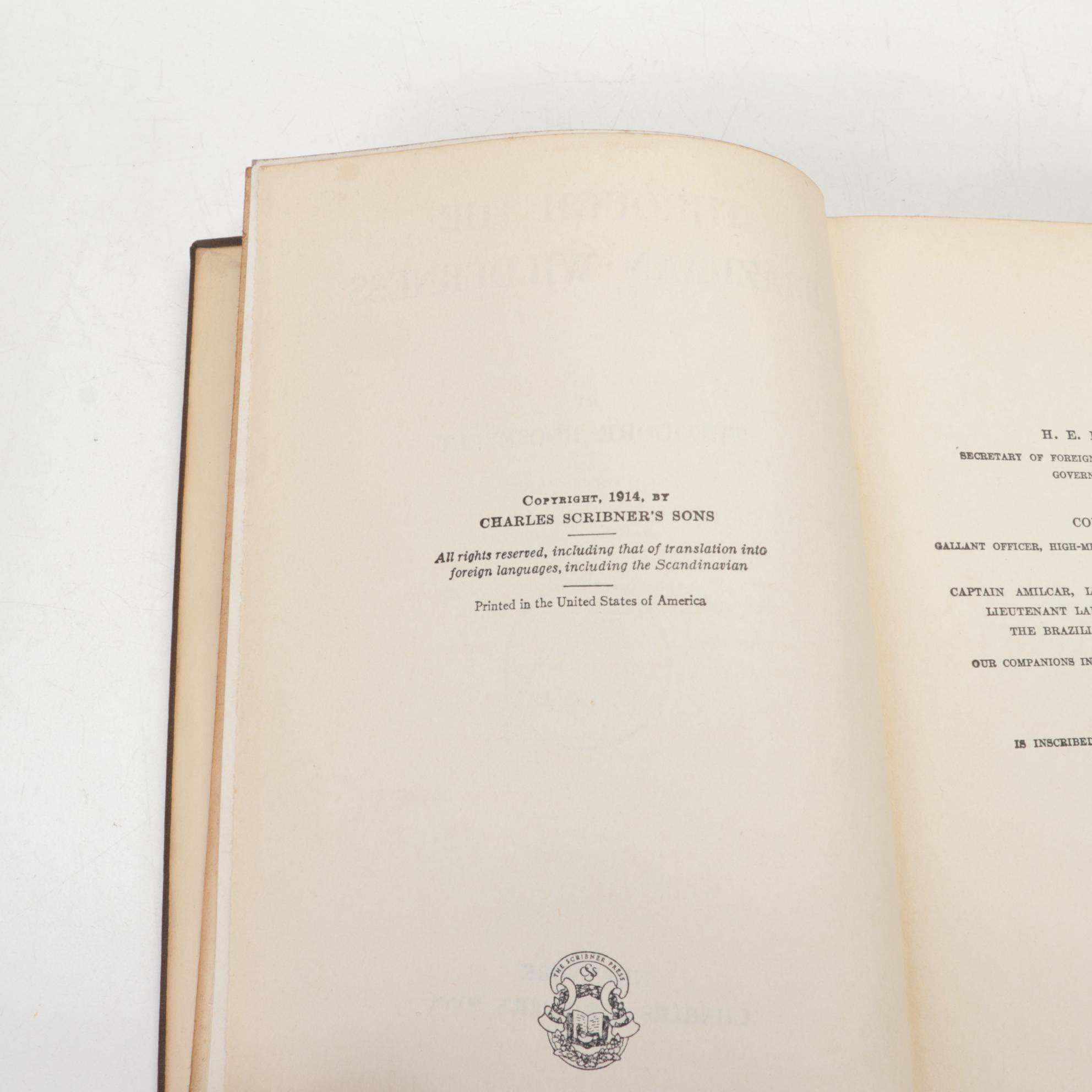 "An Autobiography," "African Game Trails," and More by Theodore Roosevelt, 1926