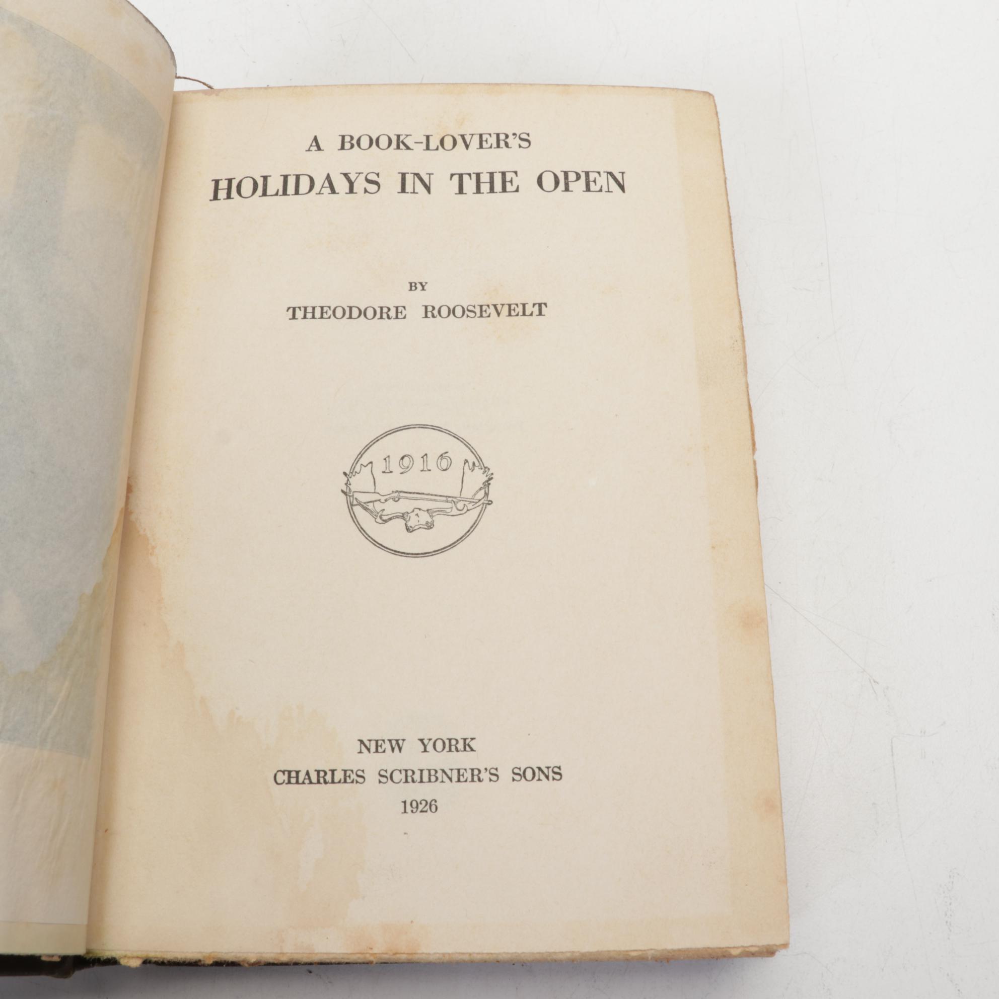 "An Autobiography," "African Game Trails," and More by Theodore Roosevelt, 1926