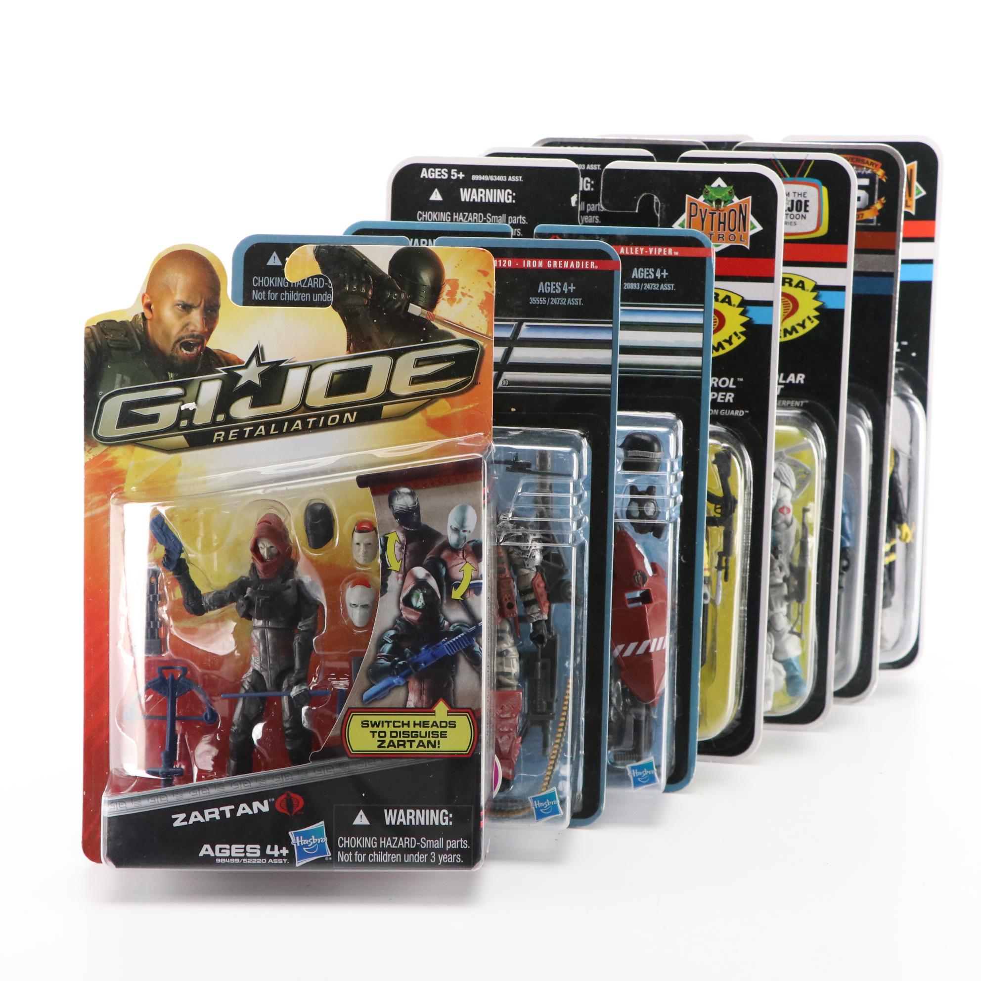 Hasbro Python Patrol Officer, Iron Grenadier, Zartan and Other G. I. Joe Figures