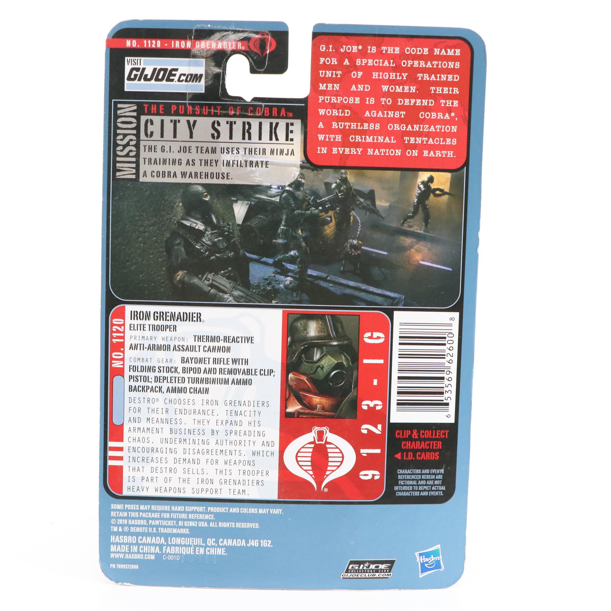 Hasbro Python Patrol Officer, Iron Grenadier, Zartan and Other G. I. Joe Figures