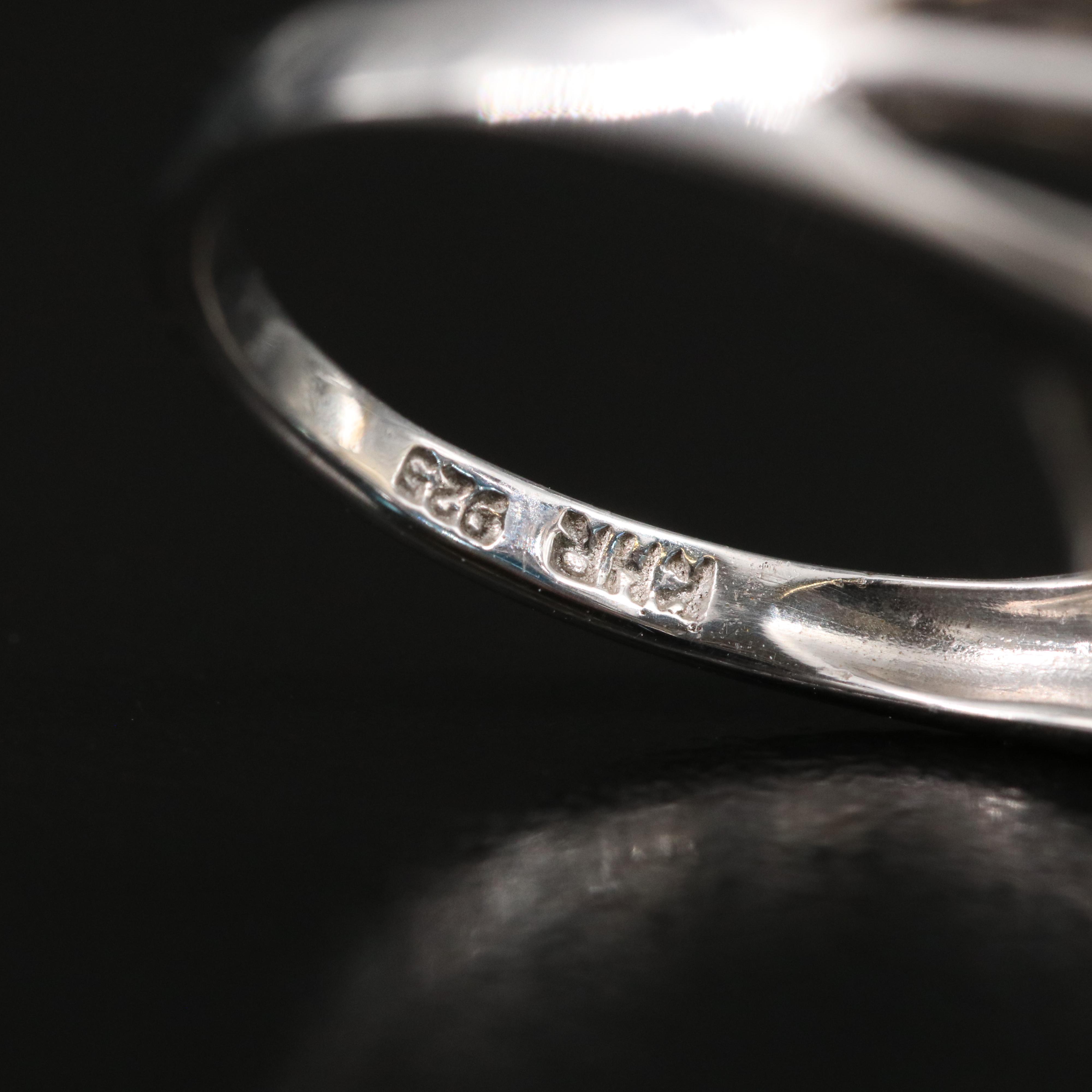 Sterling Topaz and Zircon Ring