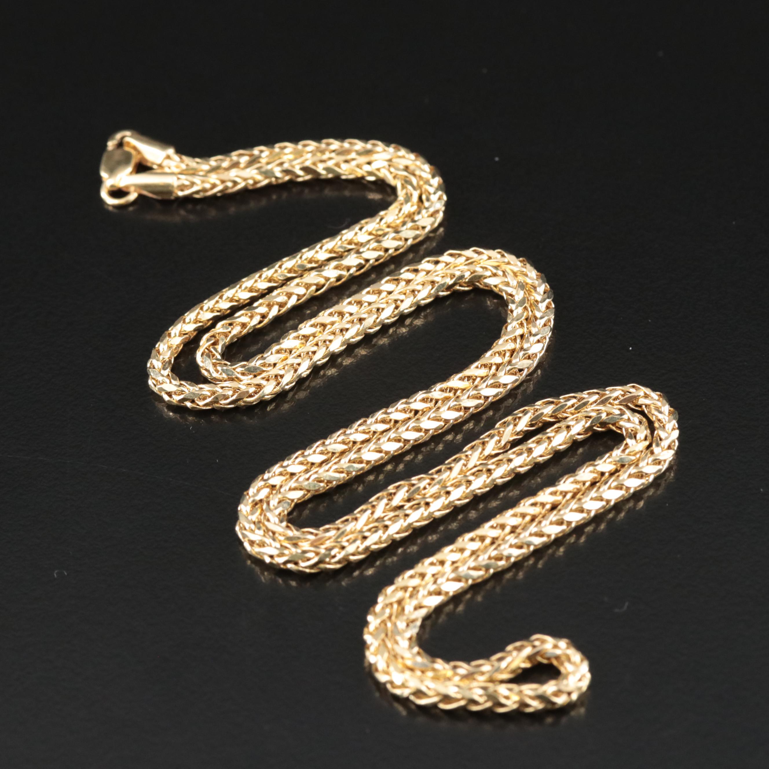 14K Wheat Chain Necklace