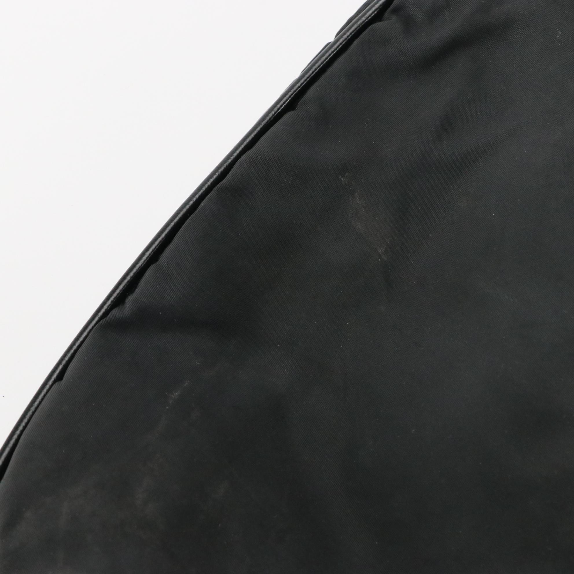 Prada Tessuto Flat Messenger Black Nylon Crossbody