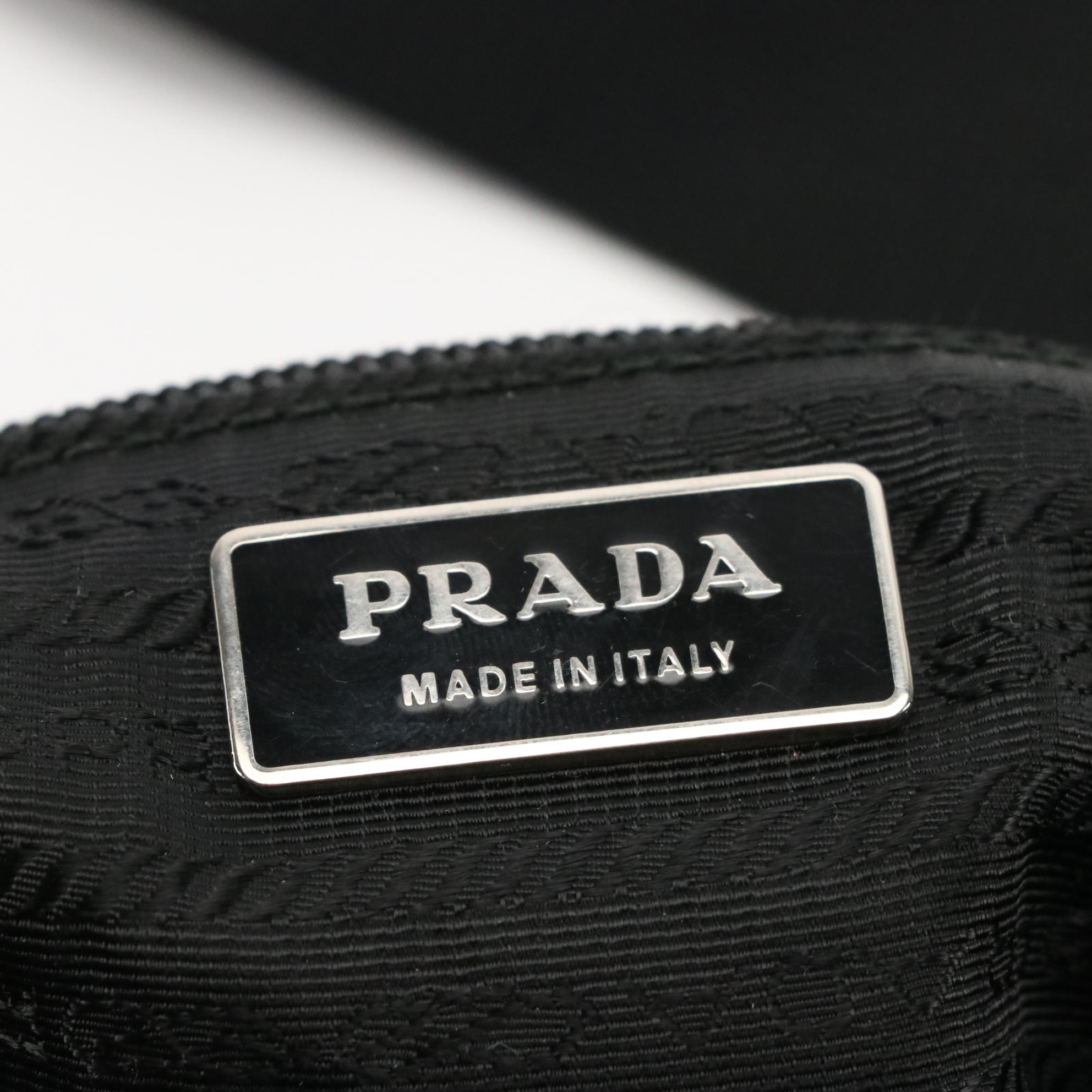 Prada Tessuto Flat Messenger Black Nylon Crossbody