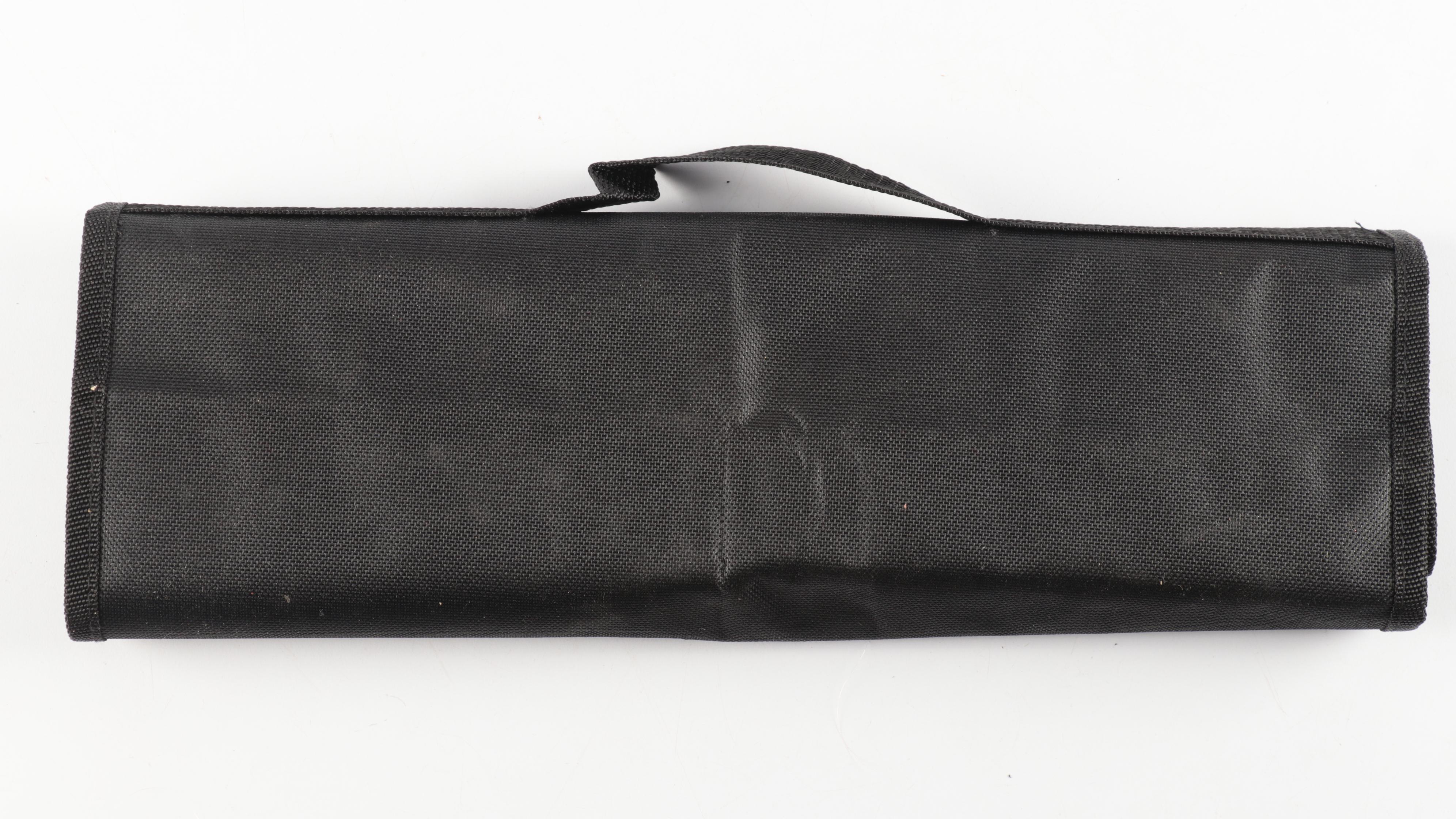 Yang Jiang Cheetah Print Carving and Butcher Knives with Knife Roll