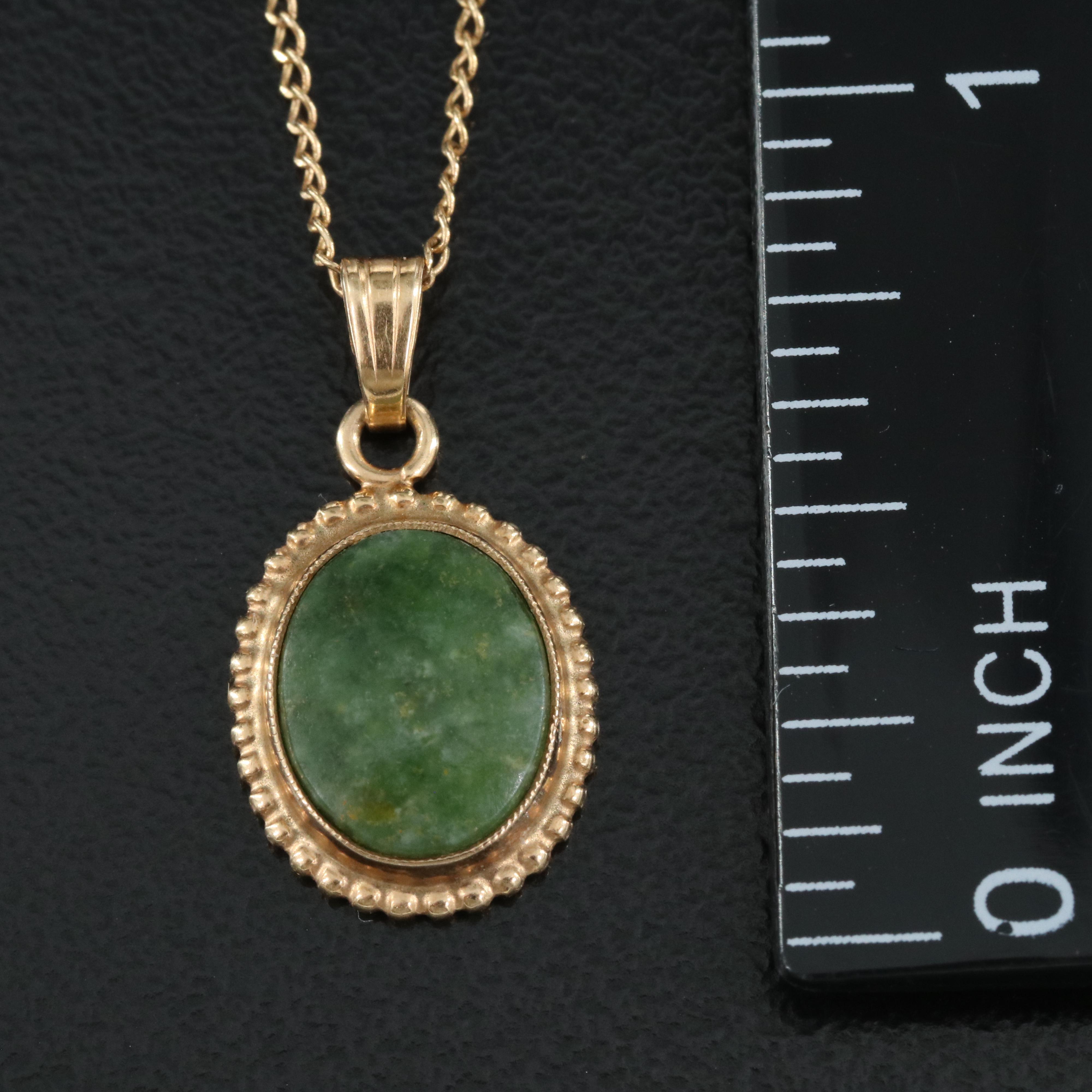 14K Connemara Marble Pendant Necklace