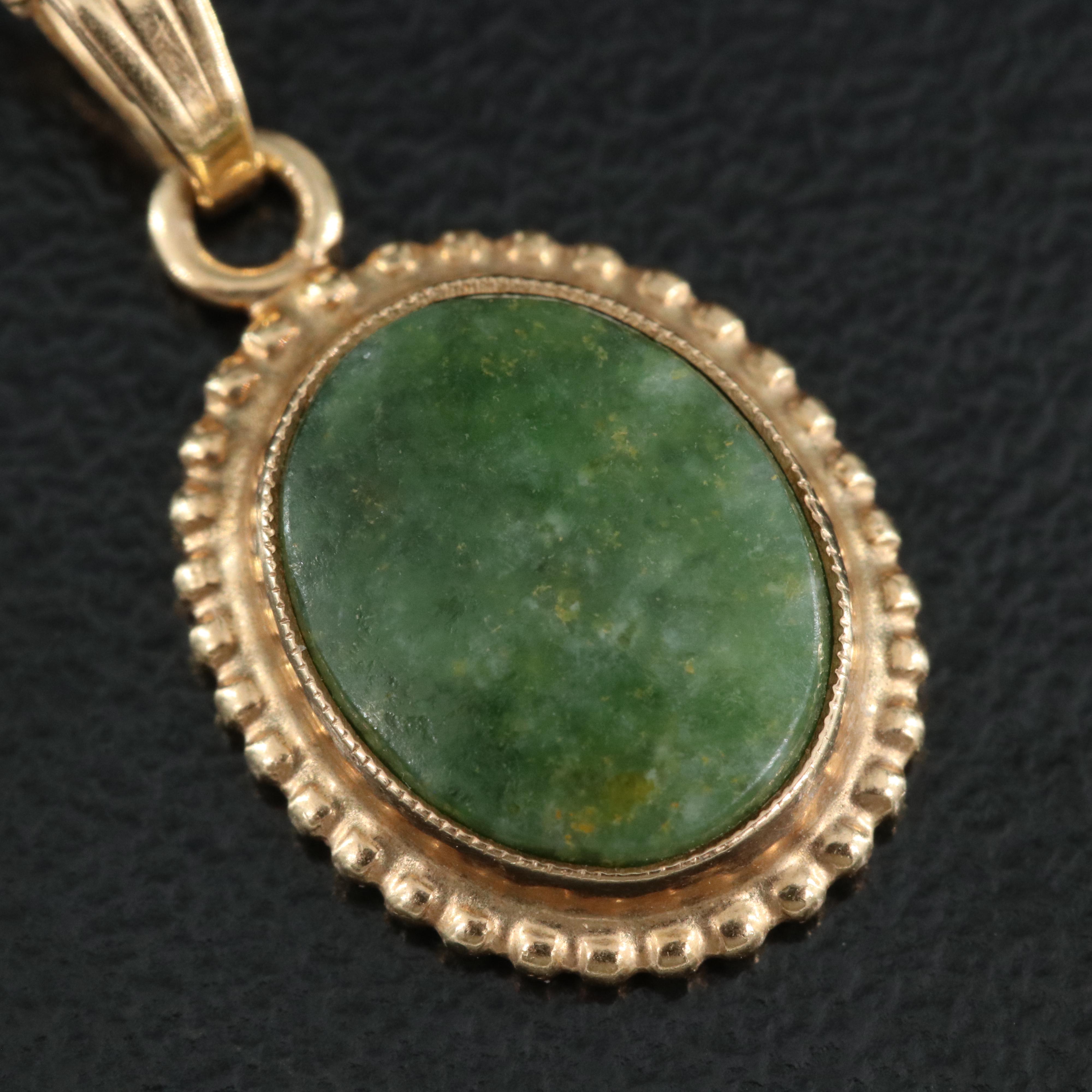 14K Connemara Marble Pendant Necklace