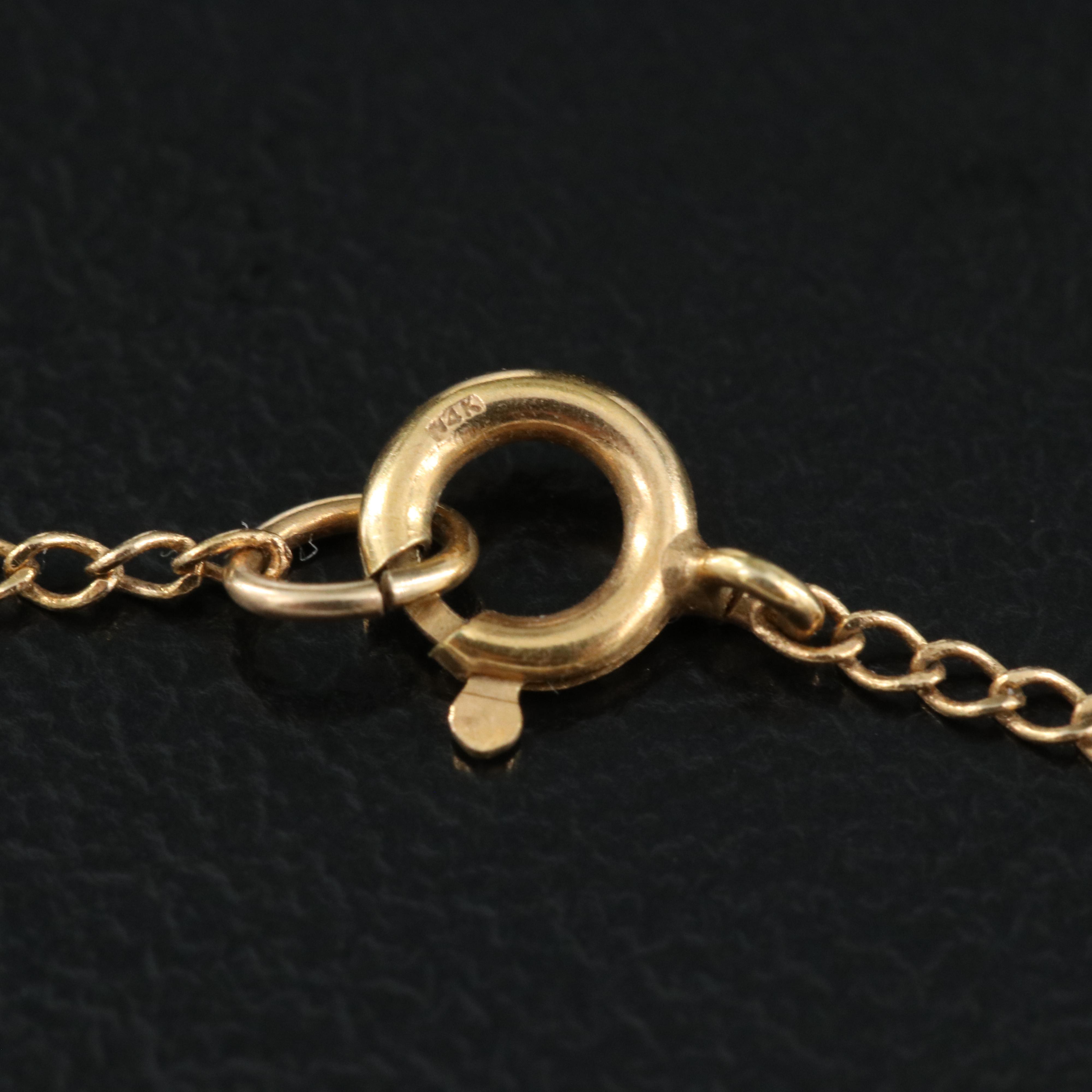 14K Connemara Marble Pendant Necklace