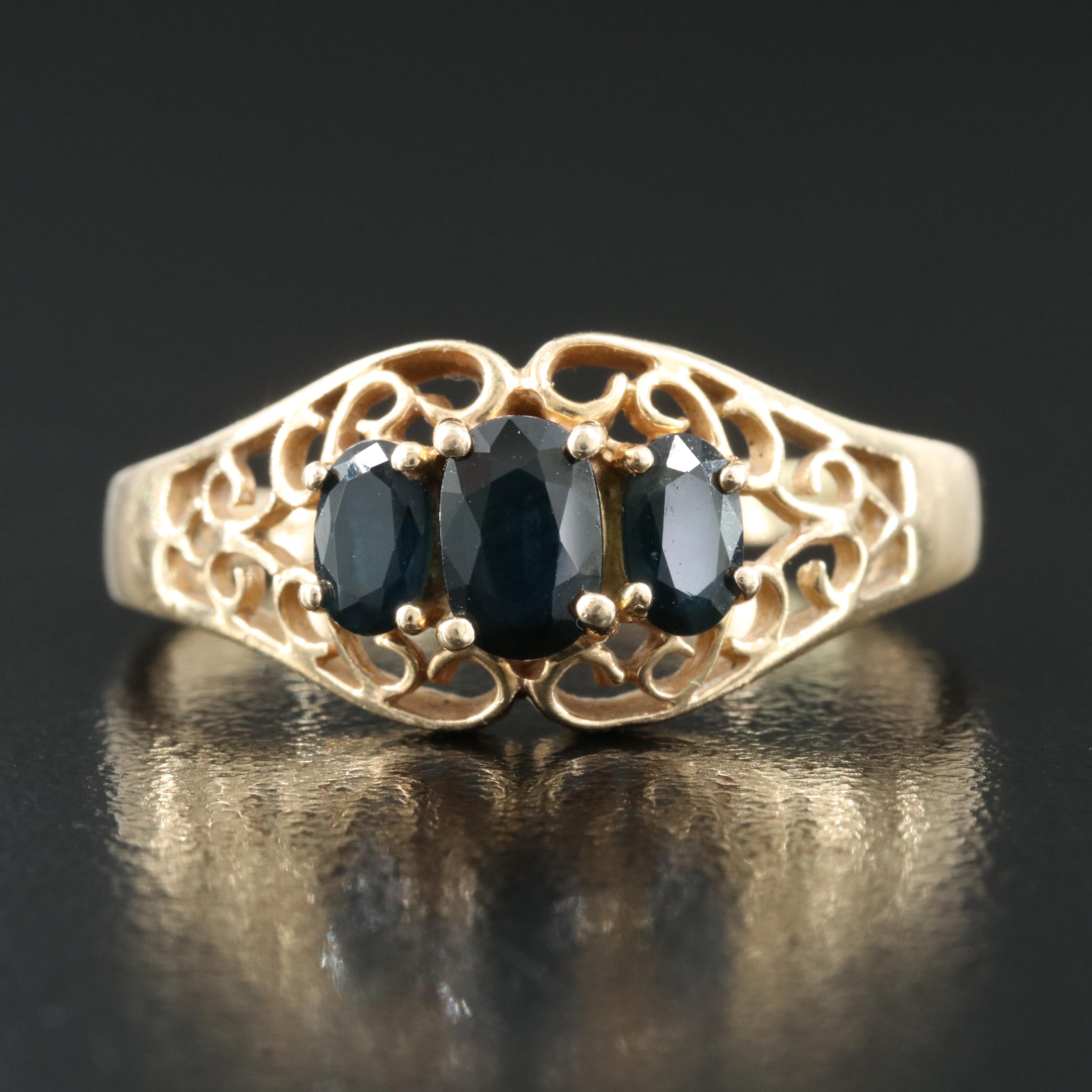 14K Sapphire Ring