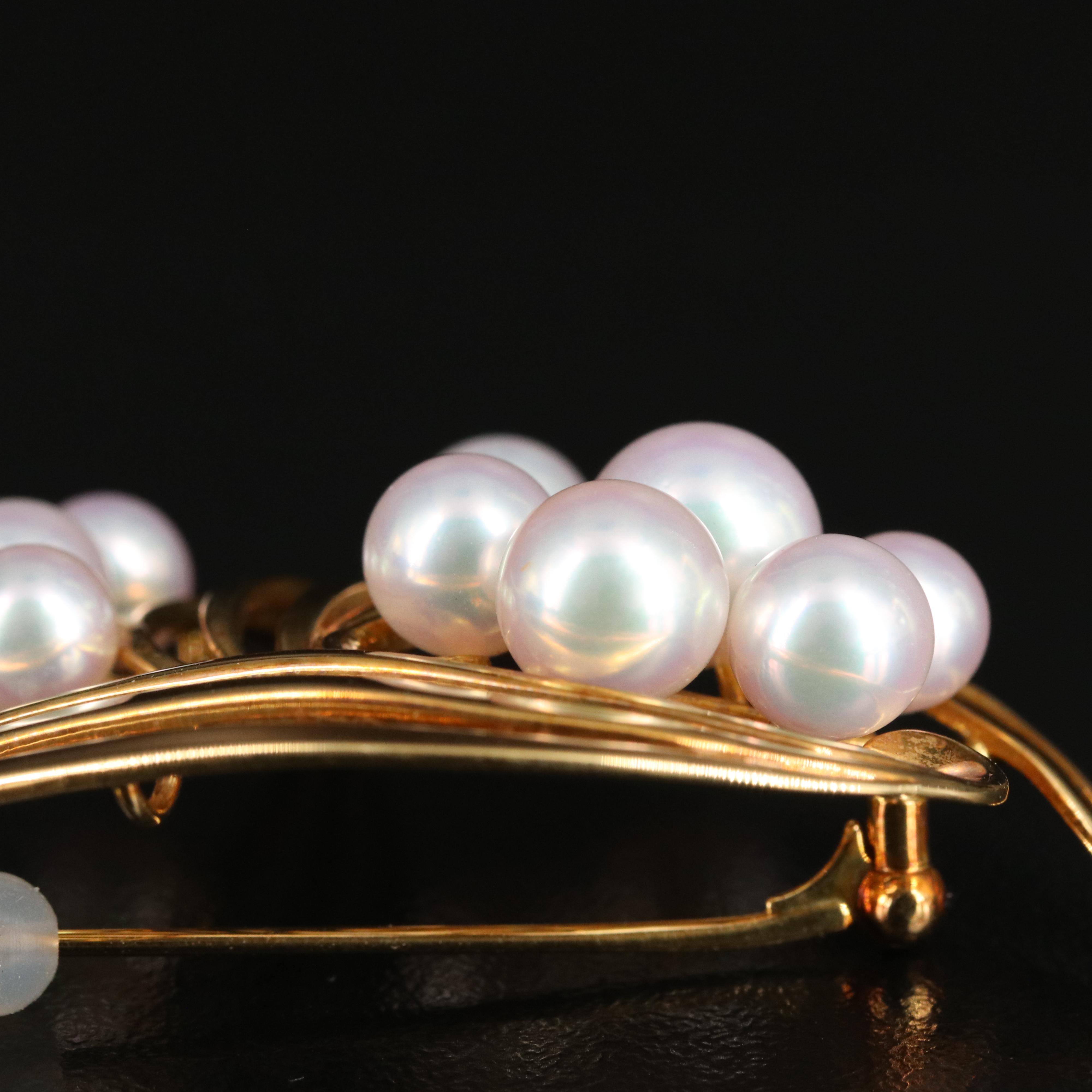 Mikimoto 18K Pearl Brooch