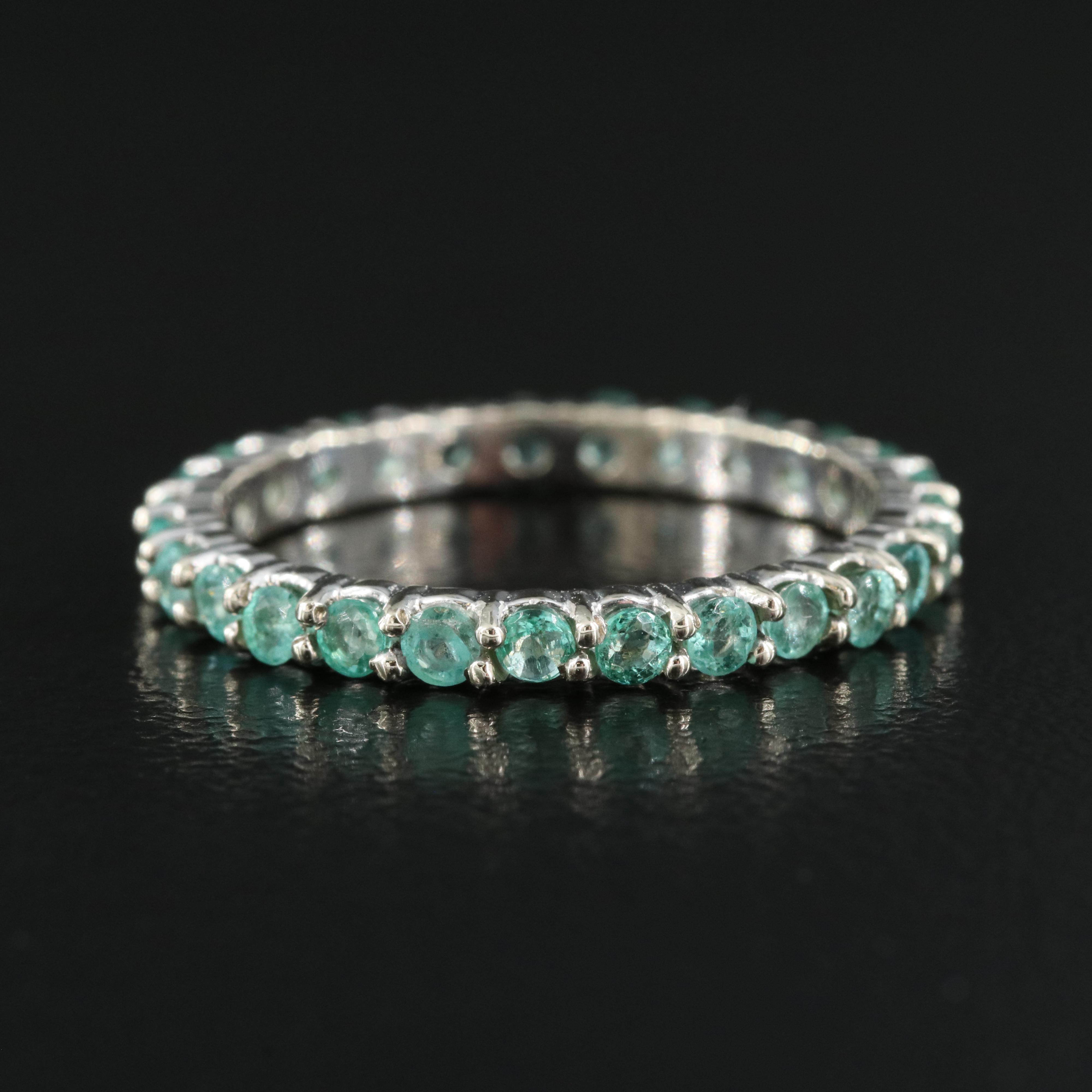 10K Emerald Eternity Band