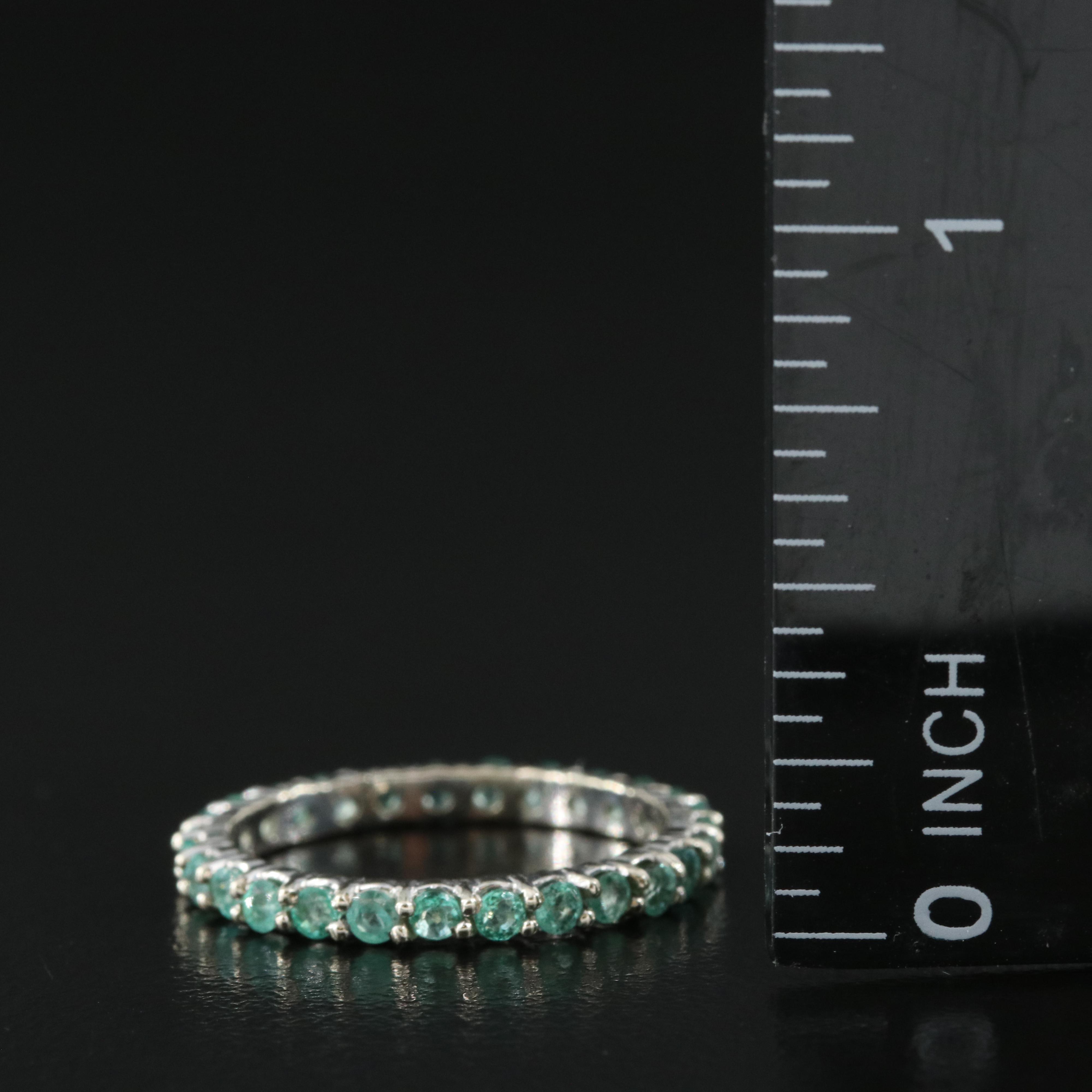 10K Emerald Eternity Band
