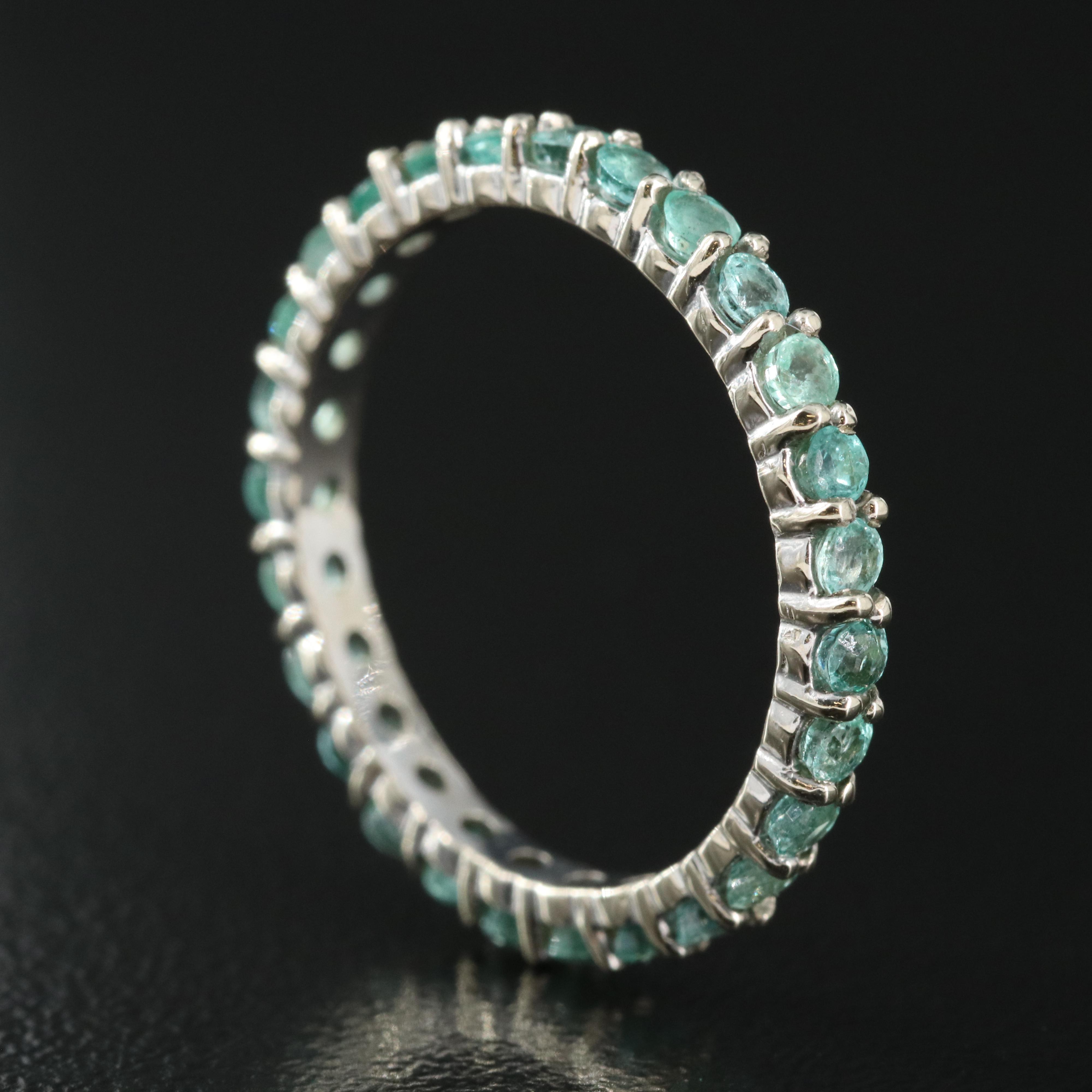 10K Emerald Eternity Band