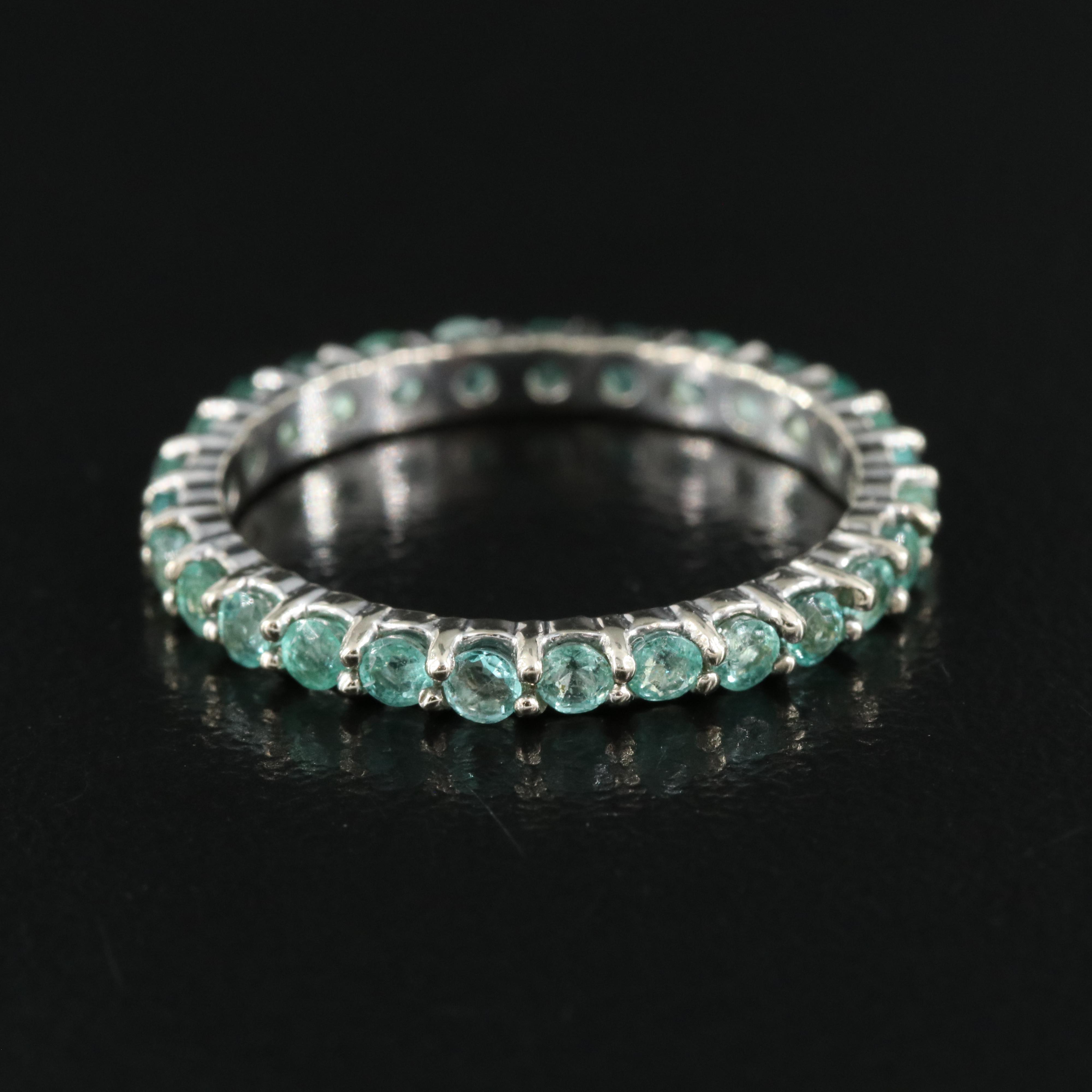 10K Emerald Eternity Band