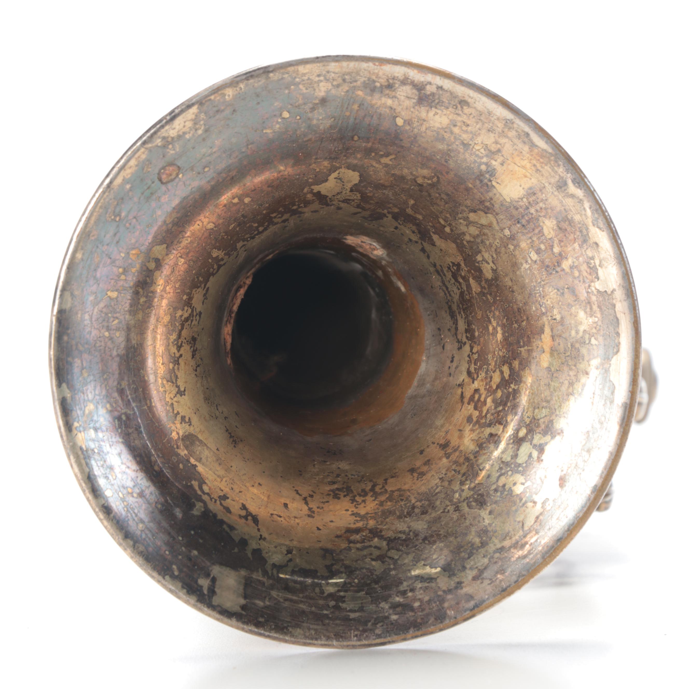 C.G. Corn Brass Finish Trumpet with Harmon Wow-Wow Trumpet Mute and More