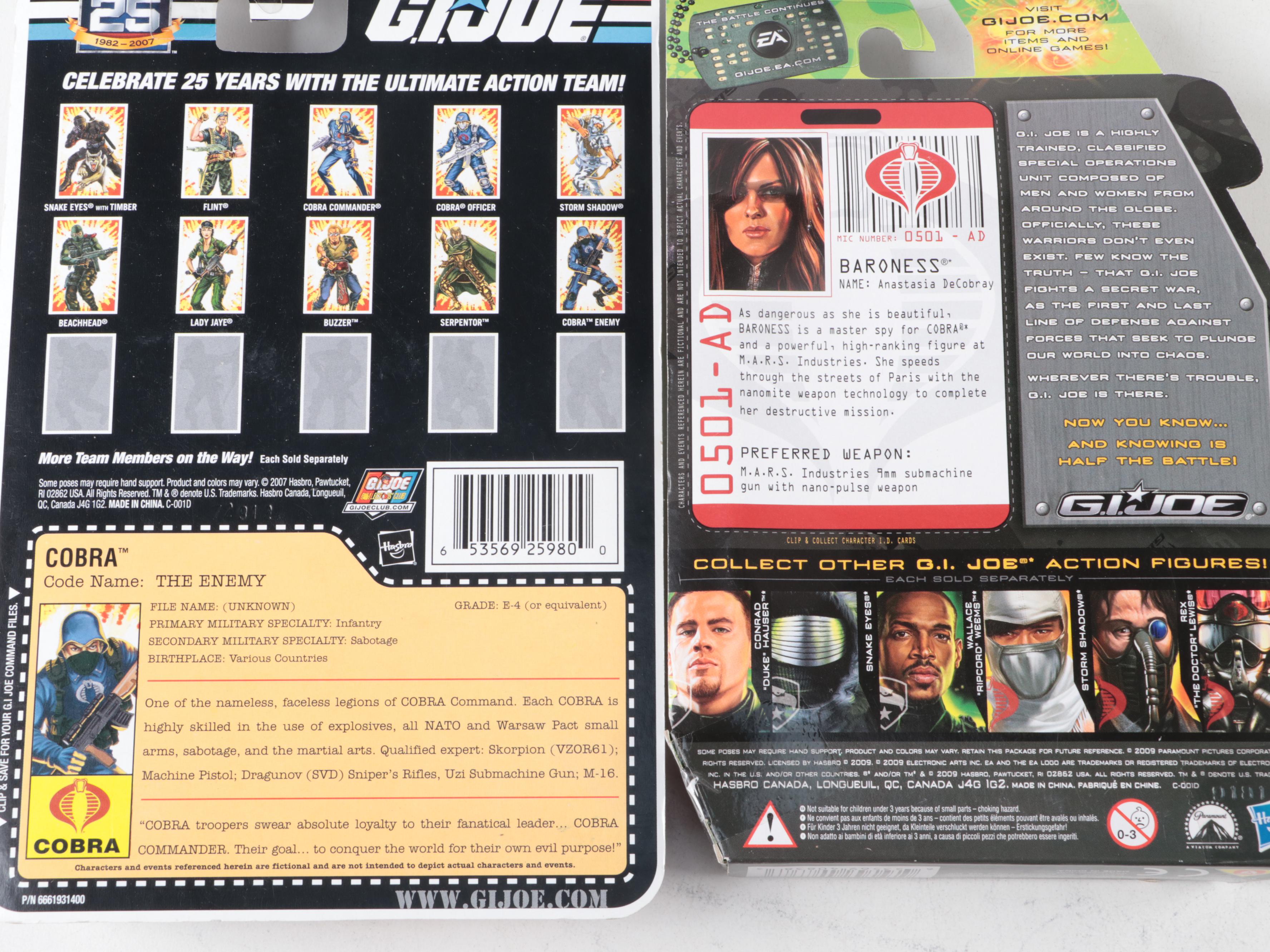 Hasbro GI. Joe Anniversary and The Rise of Cobra Action Figures