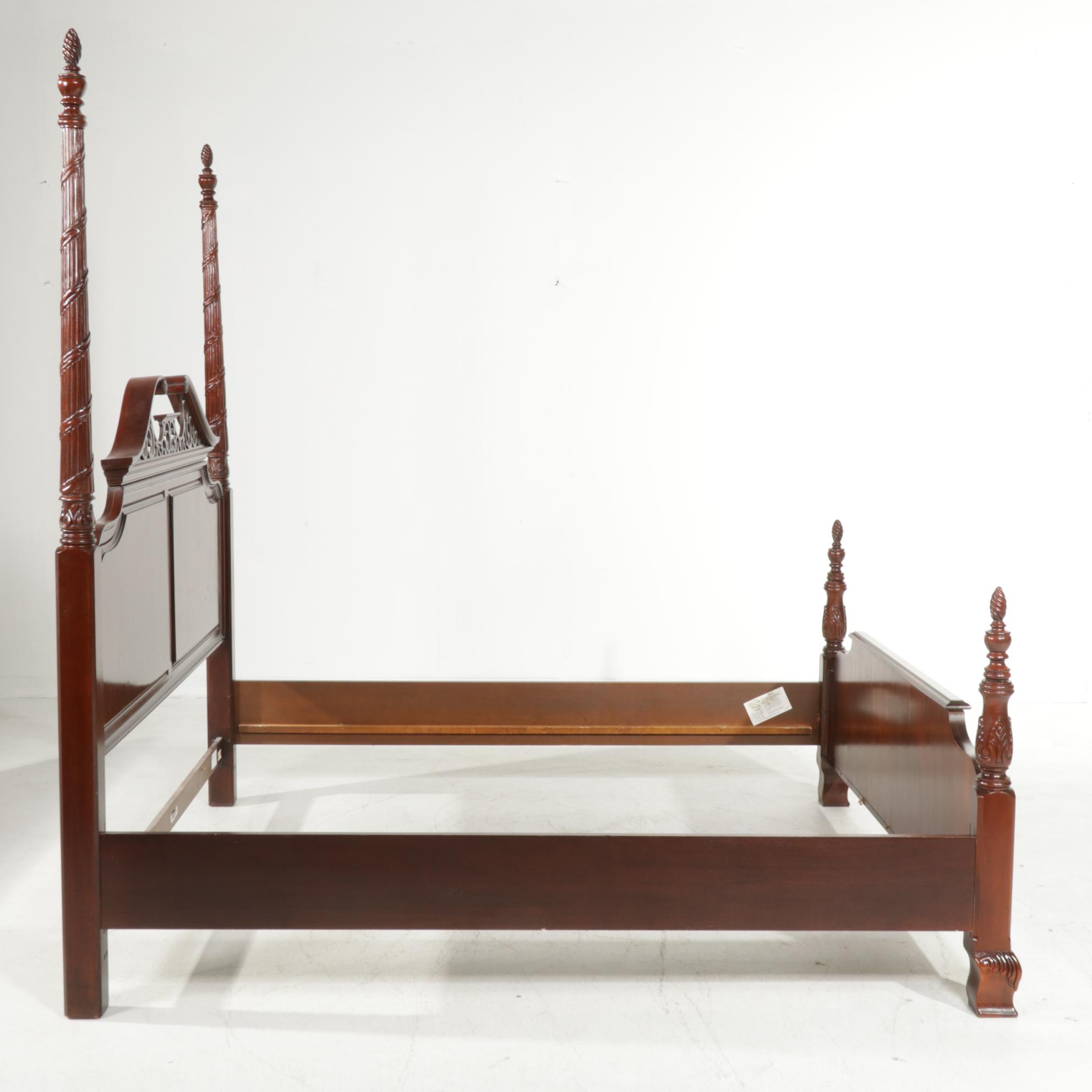 Thomasville George III Style Mahogany King Bed Frame