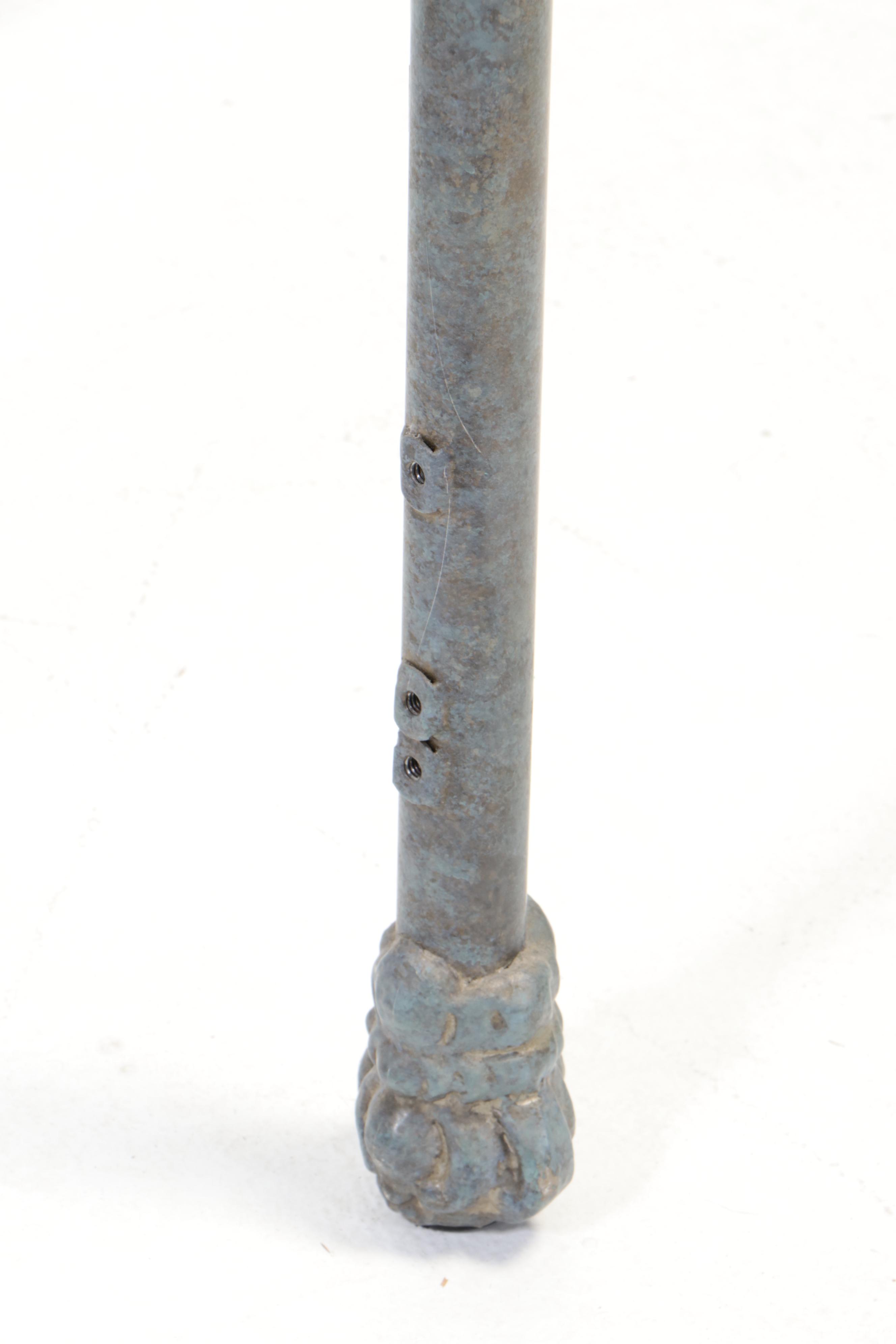 Victorian Style Patinated Metal and Brass Twin Bed Frames