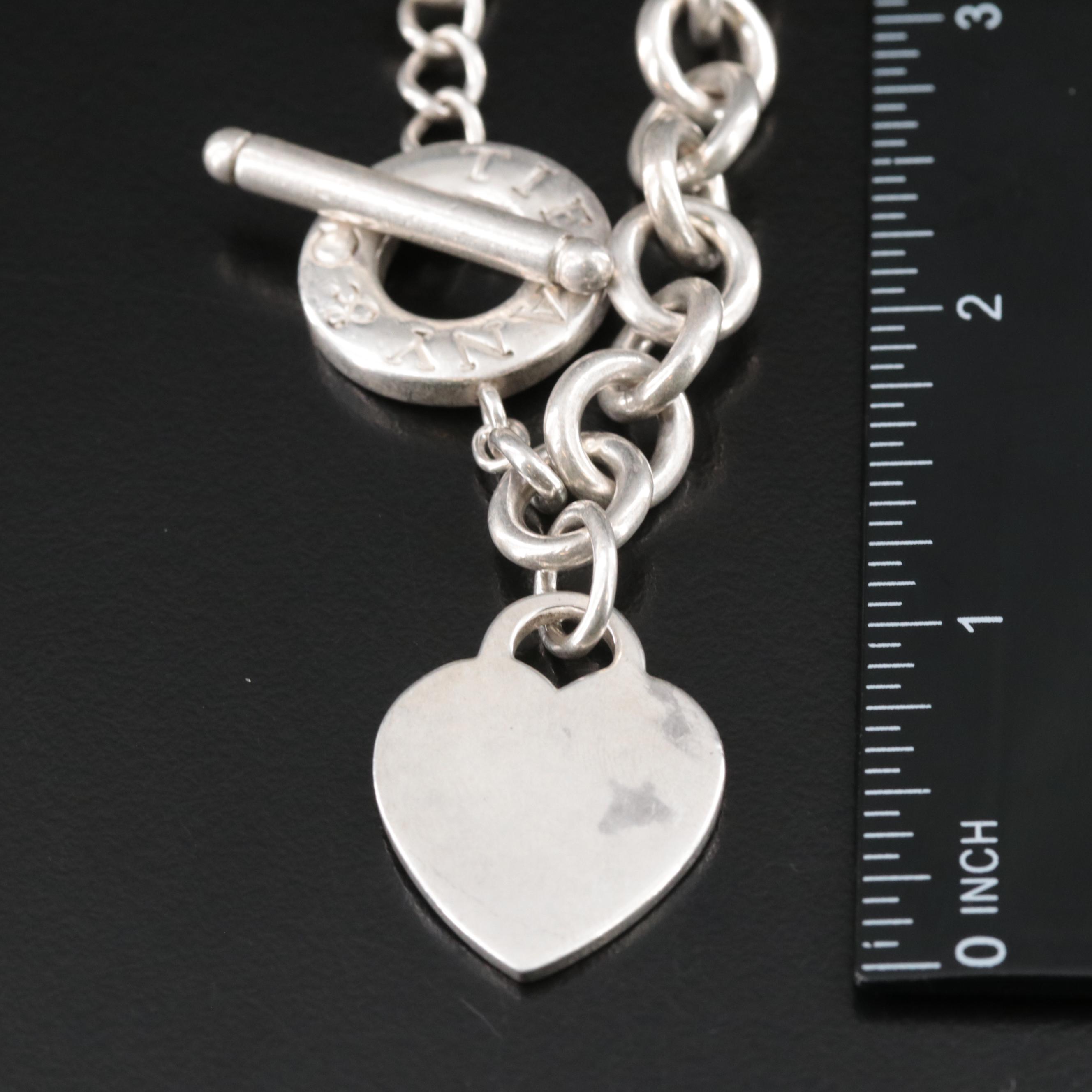Tiffany & Co. Sterling Heart Tag Toggle Necklace