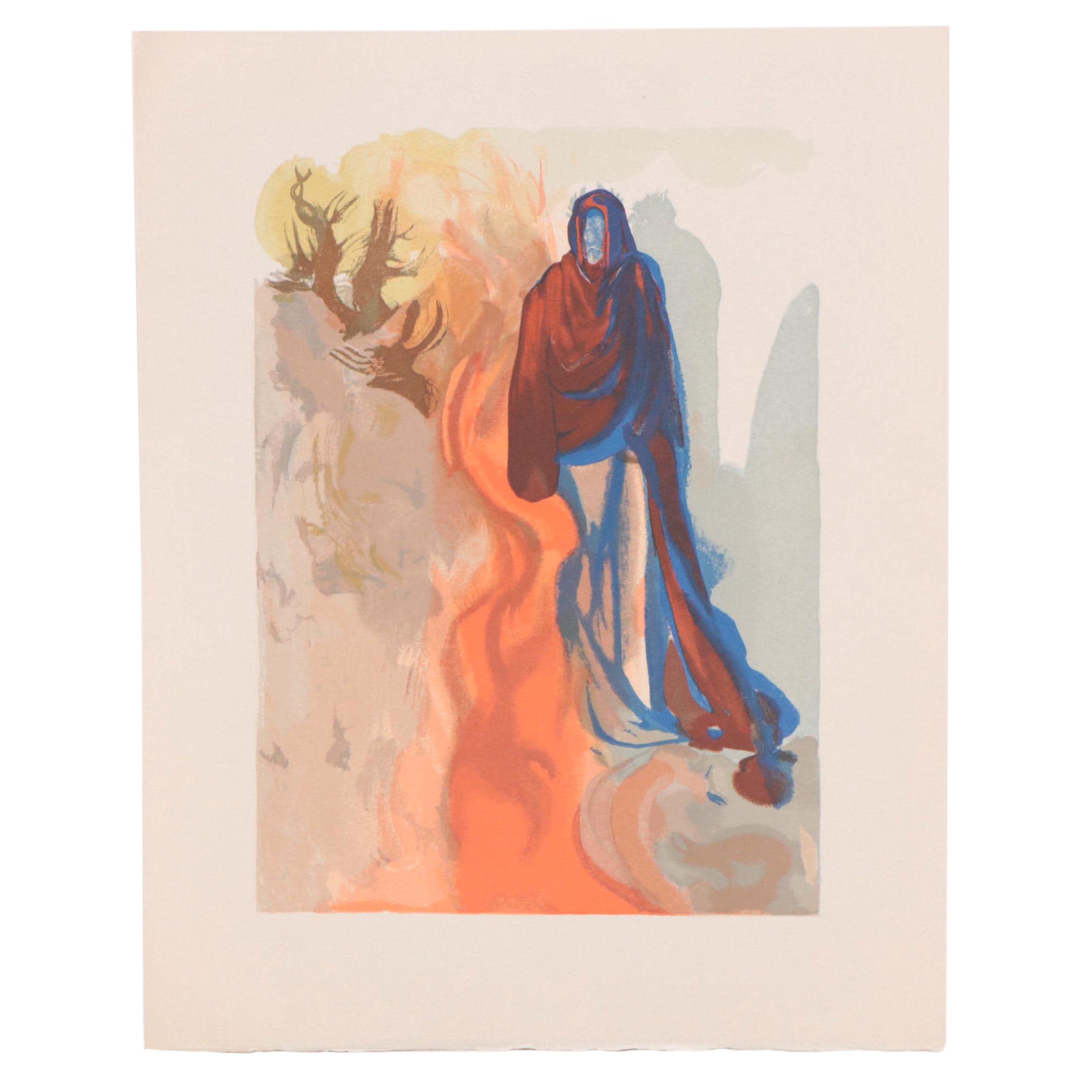 Salvador Dalí Wood Engraving "Appraition de Dité," 1960 - 1964