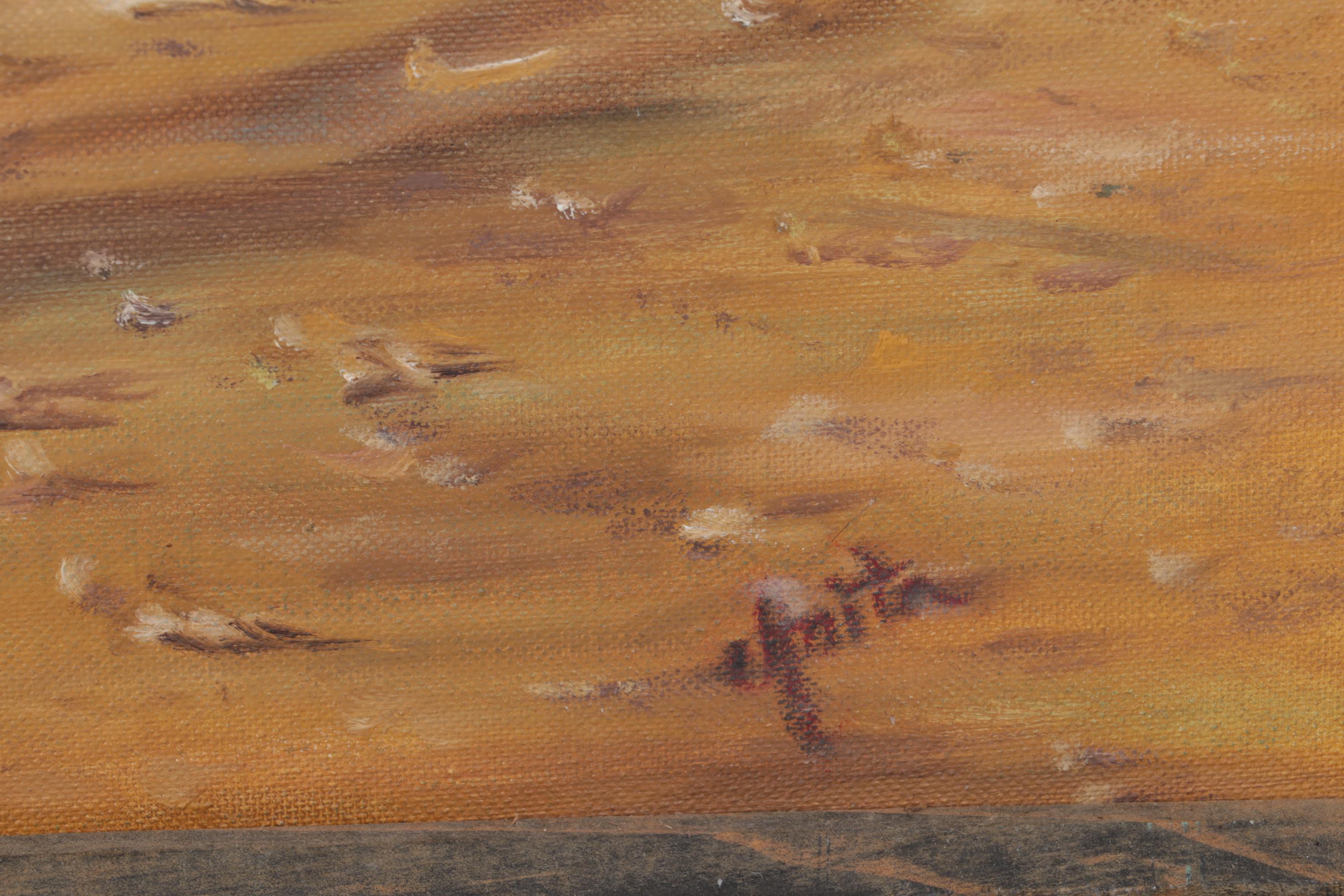 Pastoral Oil Painting of a Boy and His Horses, 1973