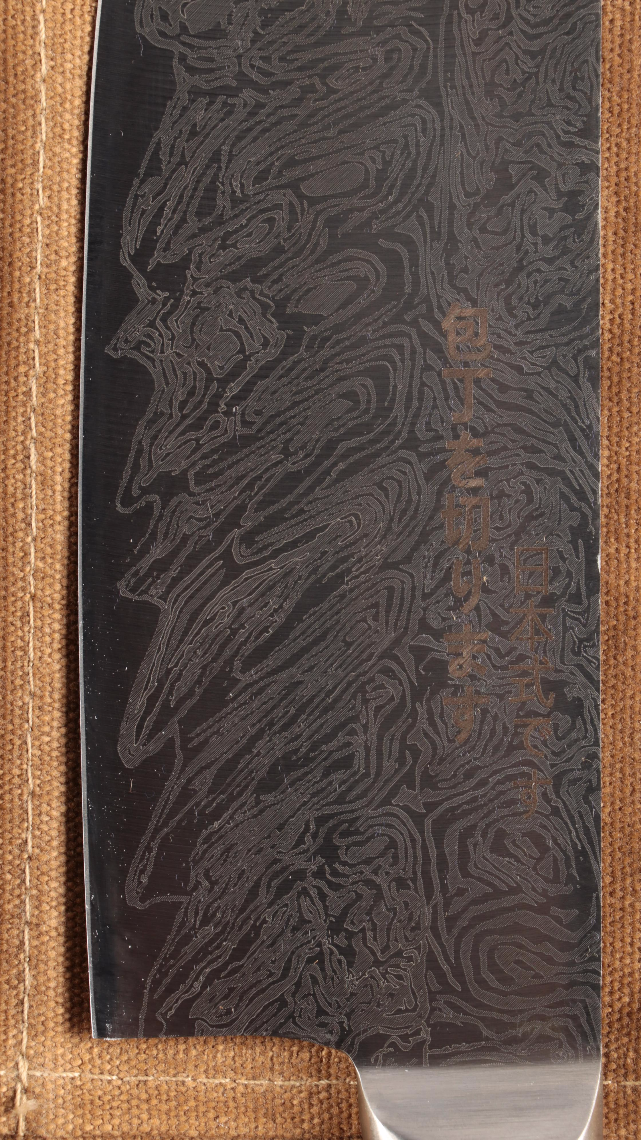 Wooden Handled Carving Set with Knife Roll