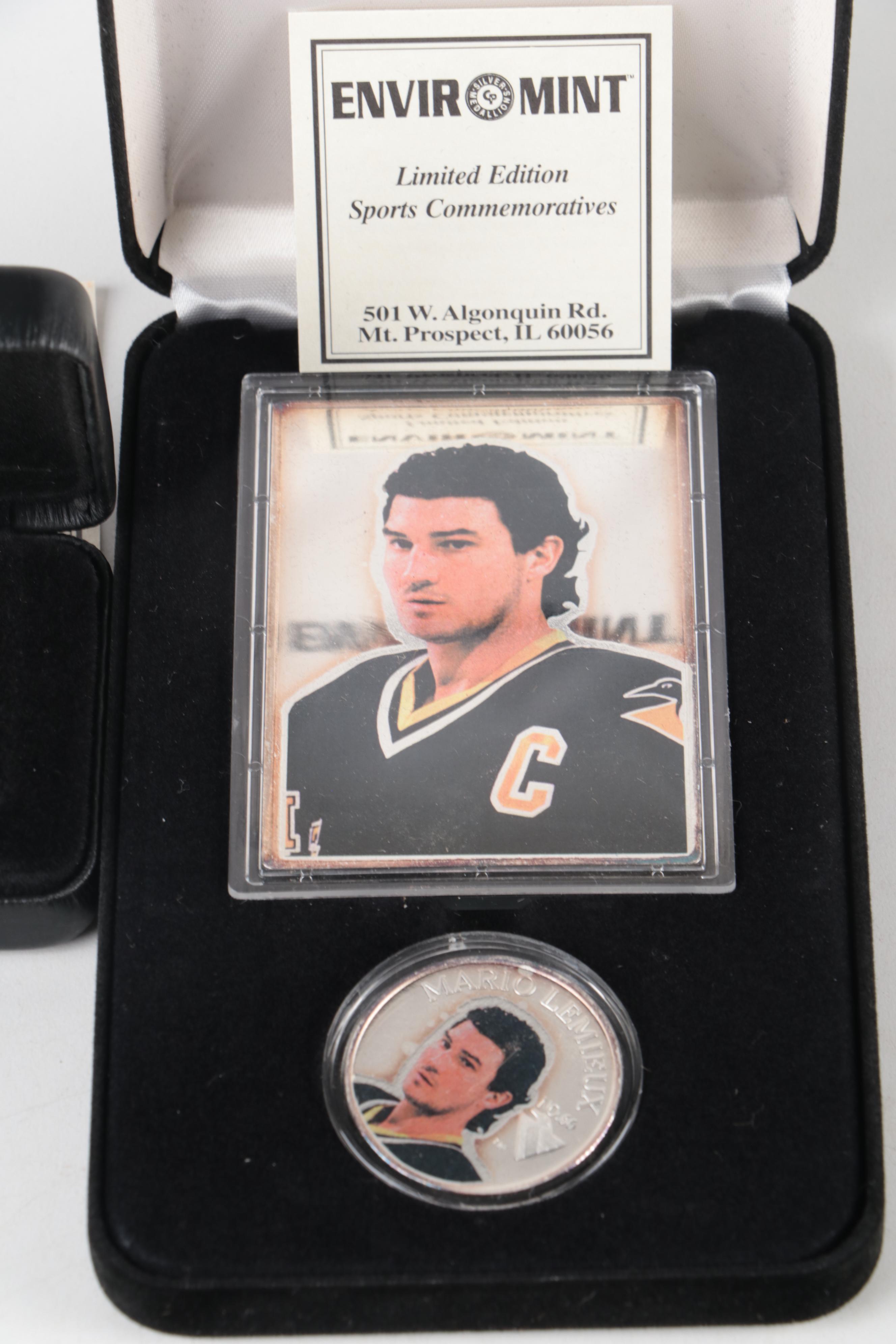 Mario Lemieux Limited Edition Coins, Card and Figurine with More