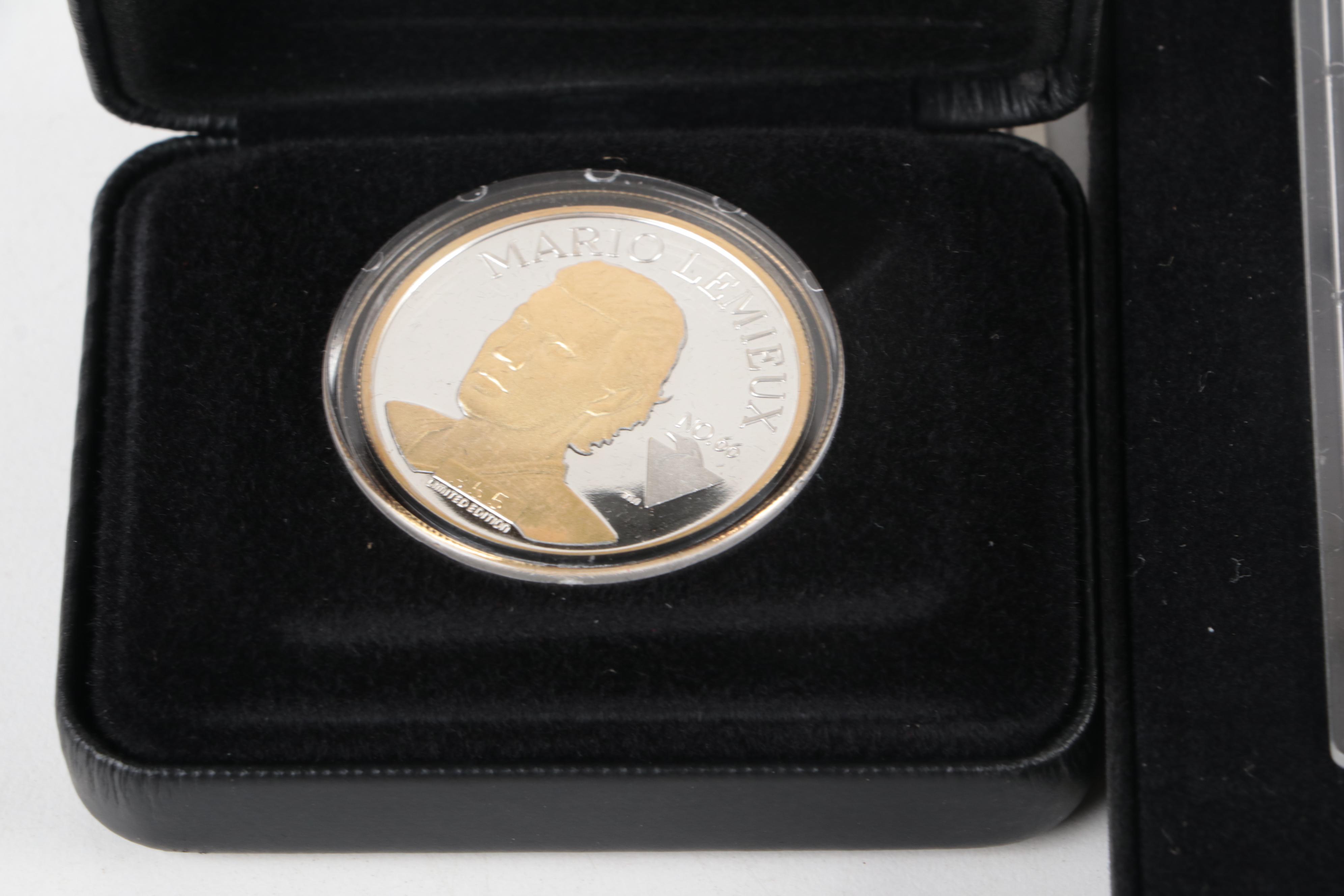 Mario Lemieux Limited Edition Coins, Card and Figurine with More