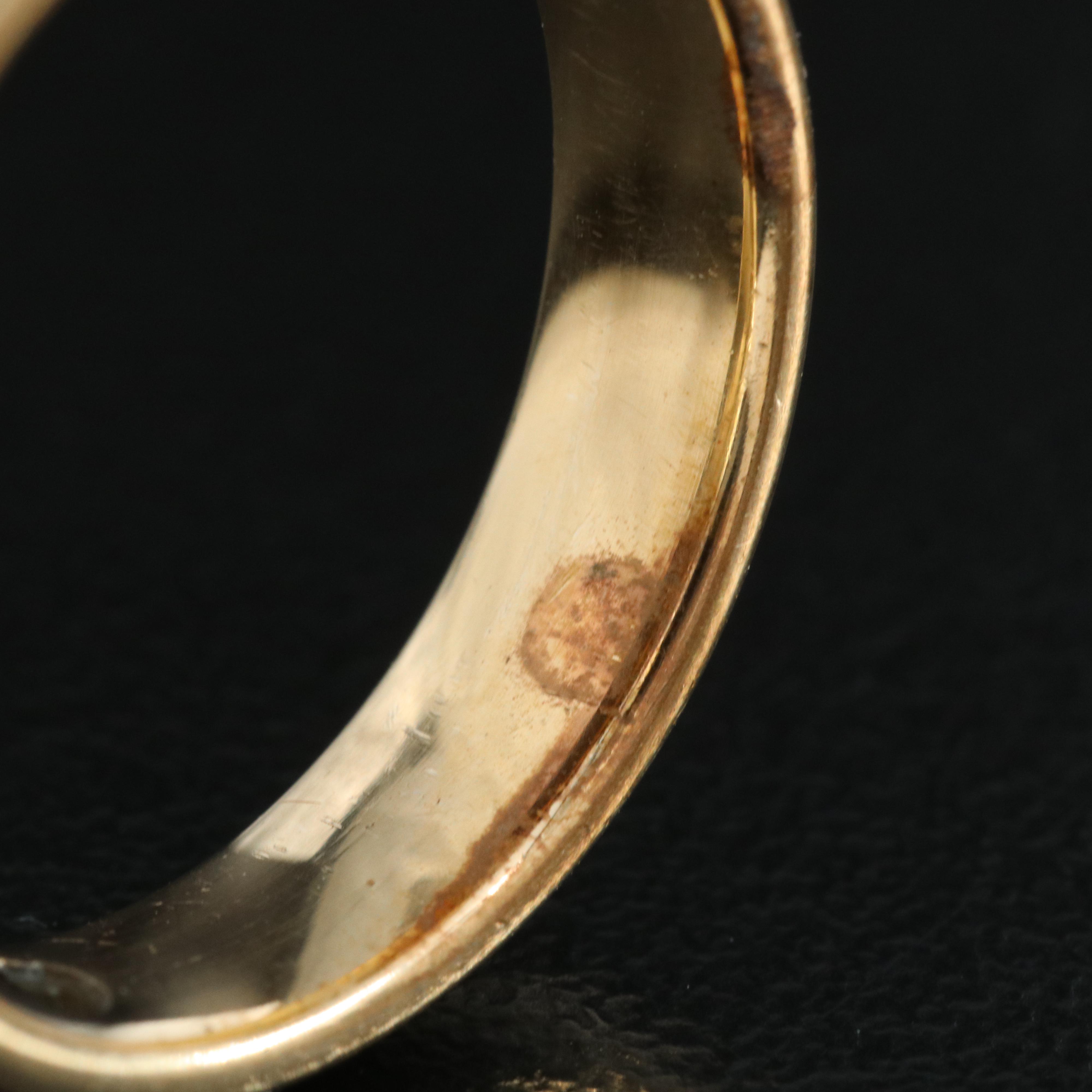 14K Sapphire Solitaire Band