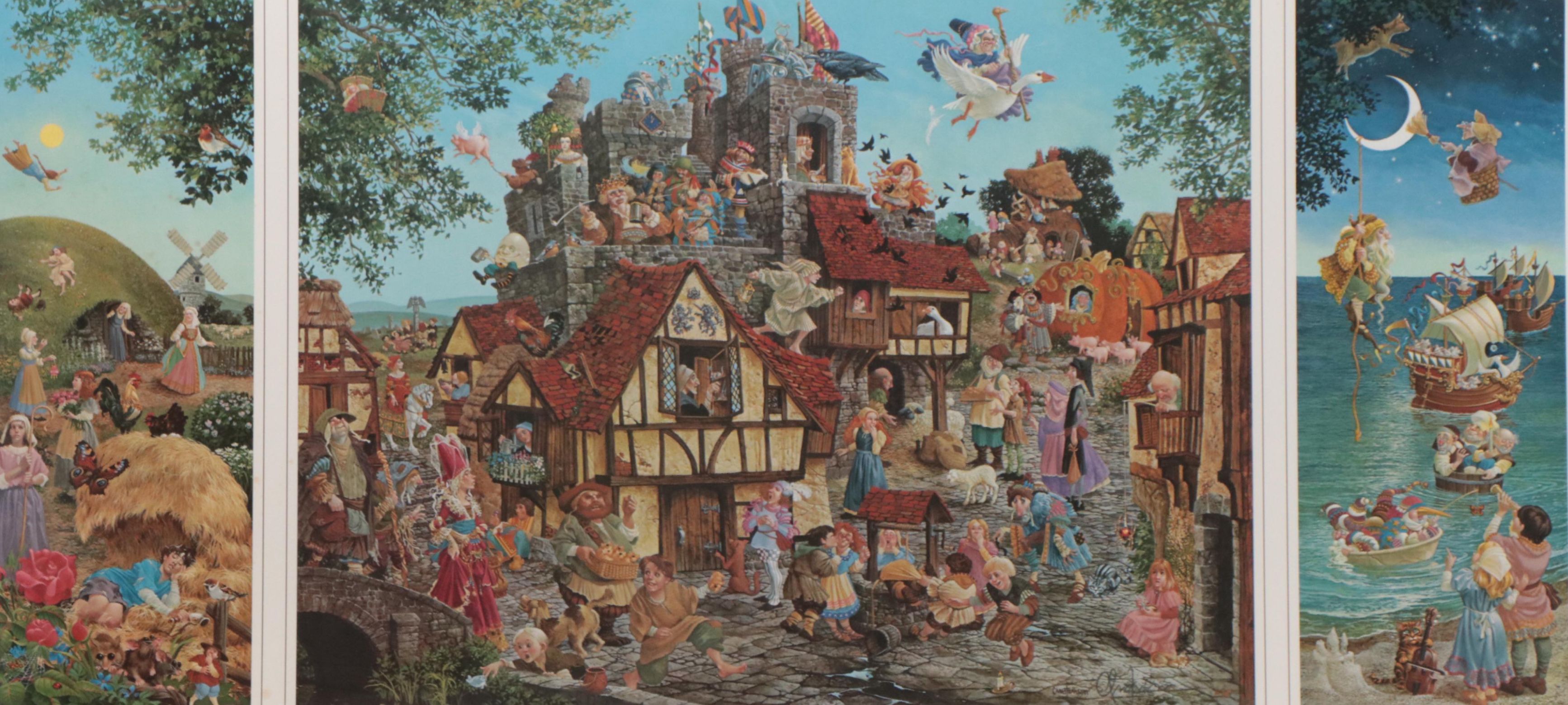 James Christensen Offset Lithograph "Rhymes and Reasons"