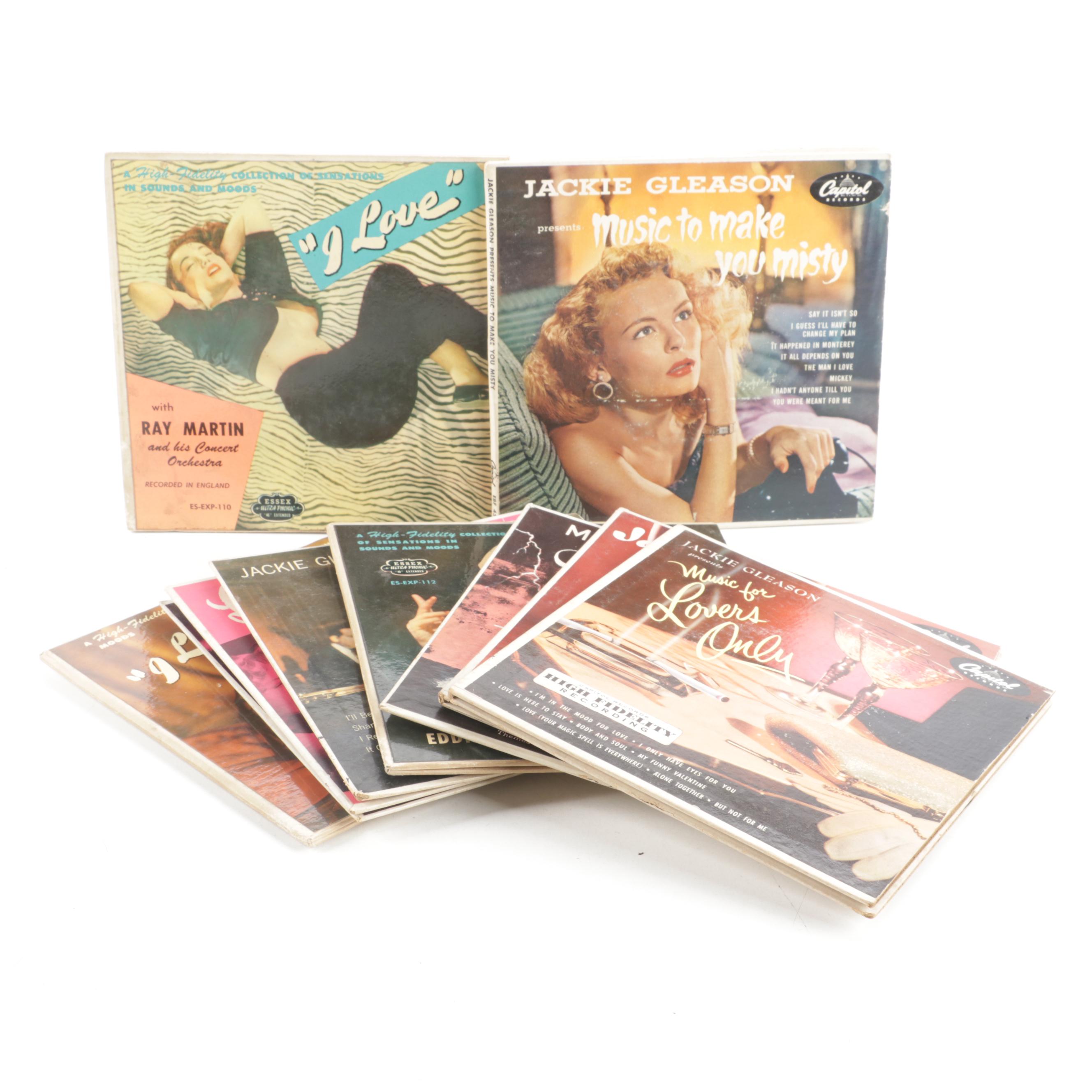 Jackie Gleason,  Billy Eckstine, Roger Williams, and Other Vinyl Record Albums