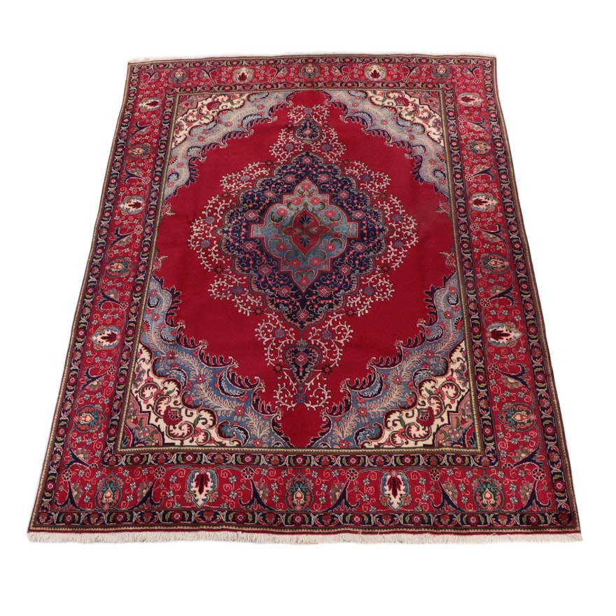 9'1 x 13' Hand-Knotted Persian Kerman Room Sized Rug