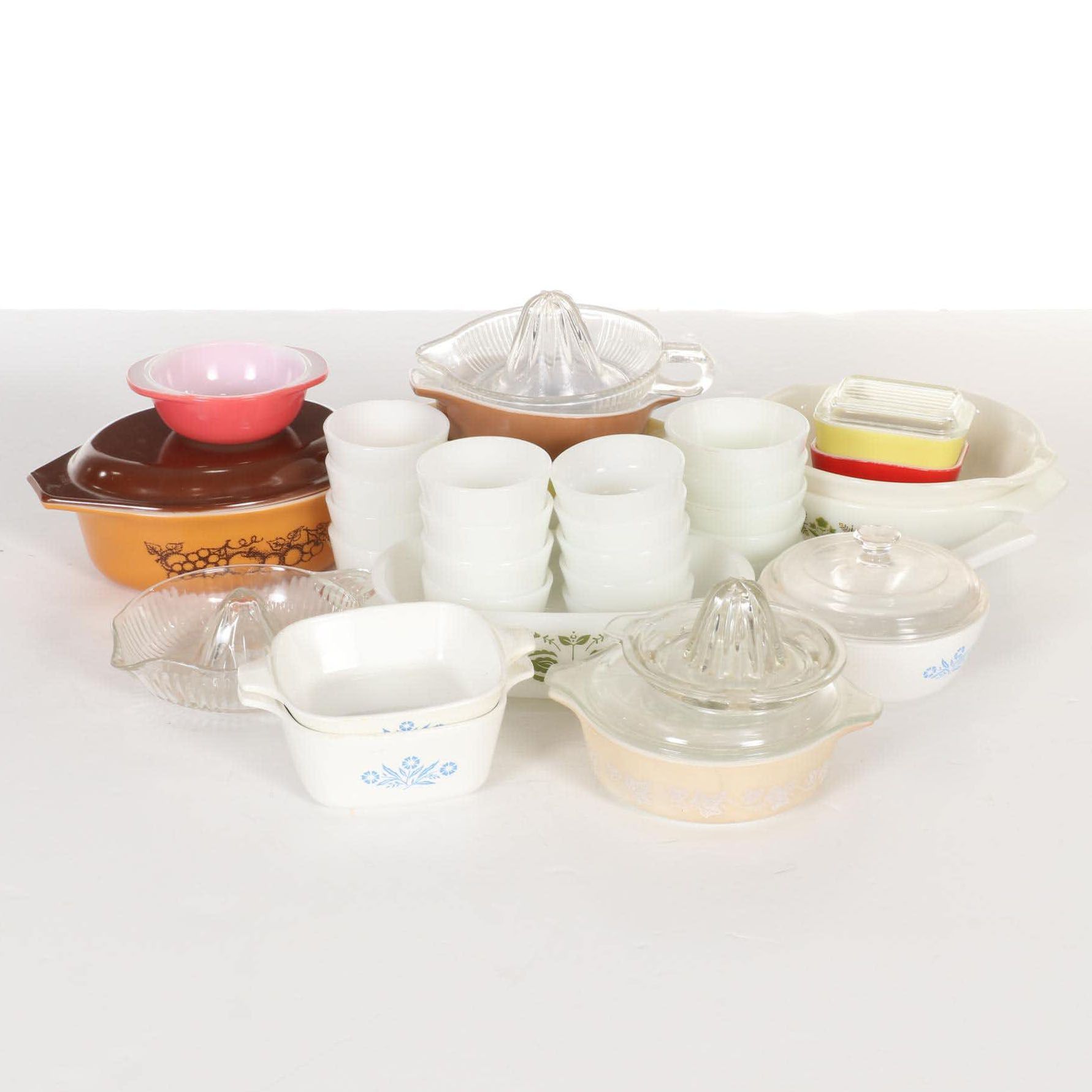 Pyrex "Old Orchard" Oval with Other Baking Dishes and Kitchenware