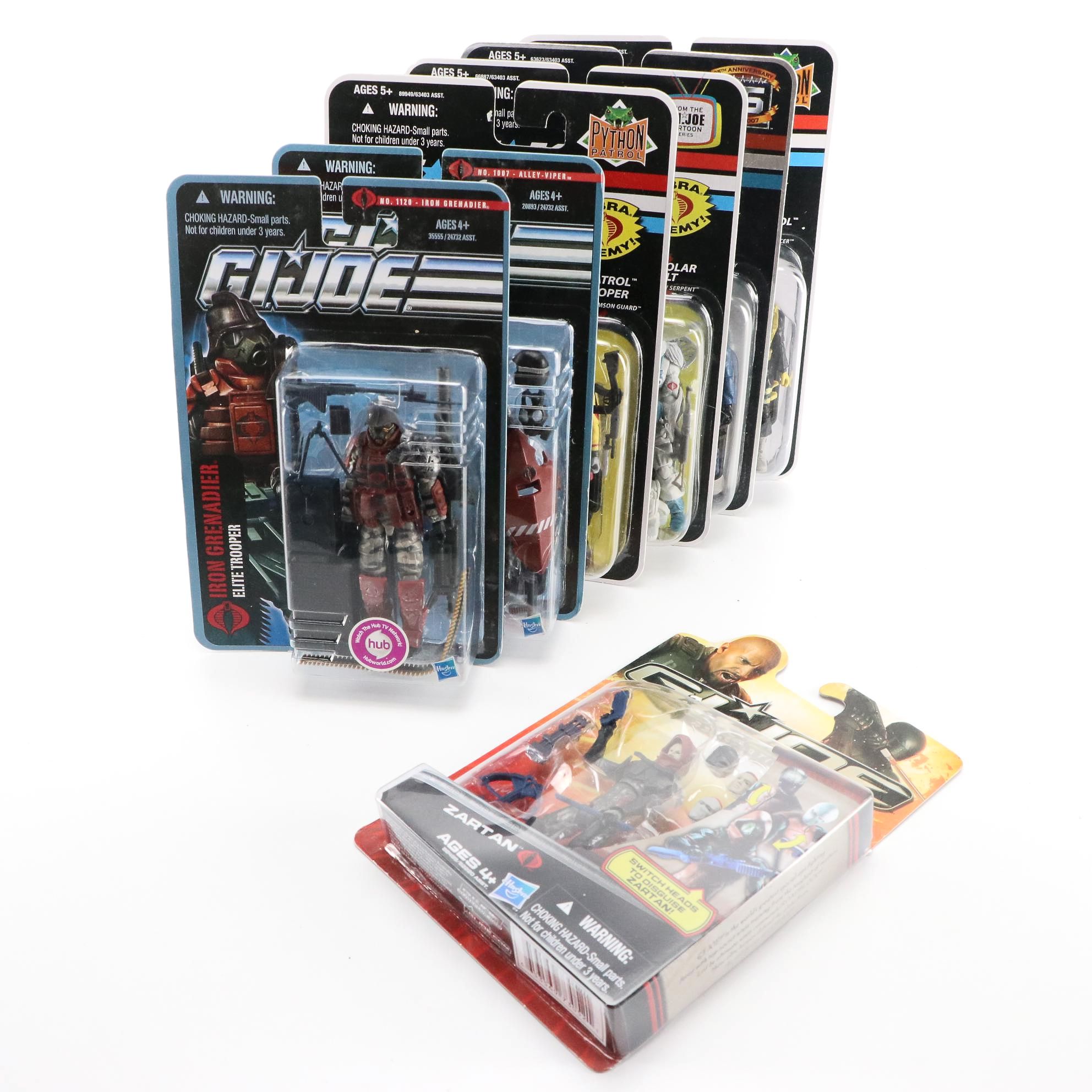 Hasbro Python Patrol Officer, Iron Grenadier, Zartan and Other G. I. Joe Figures