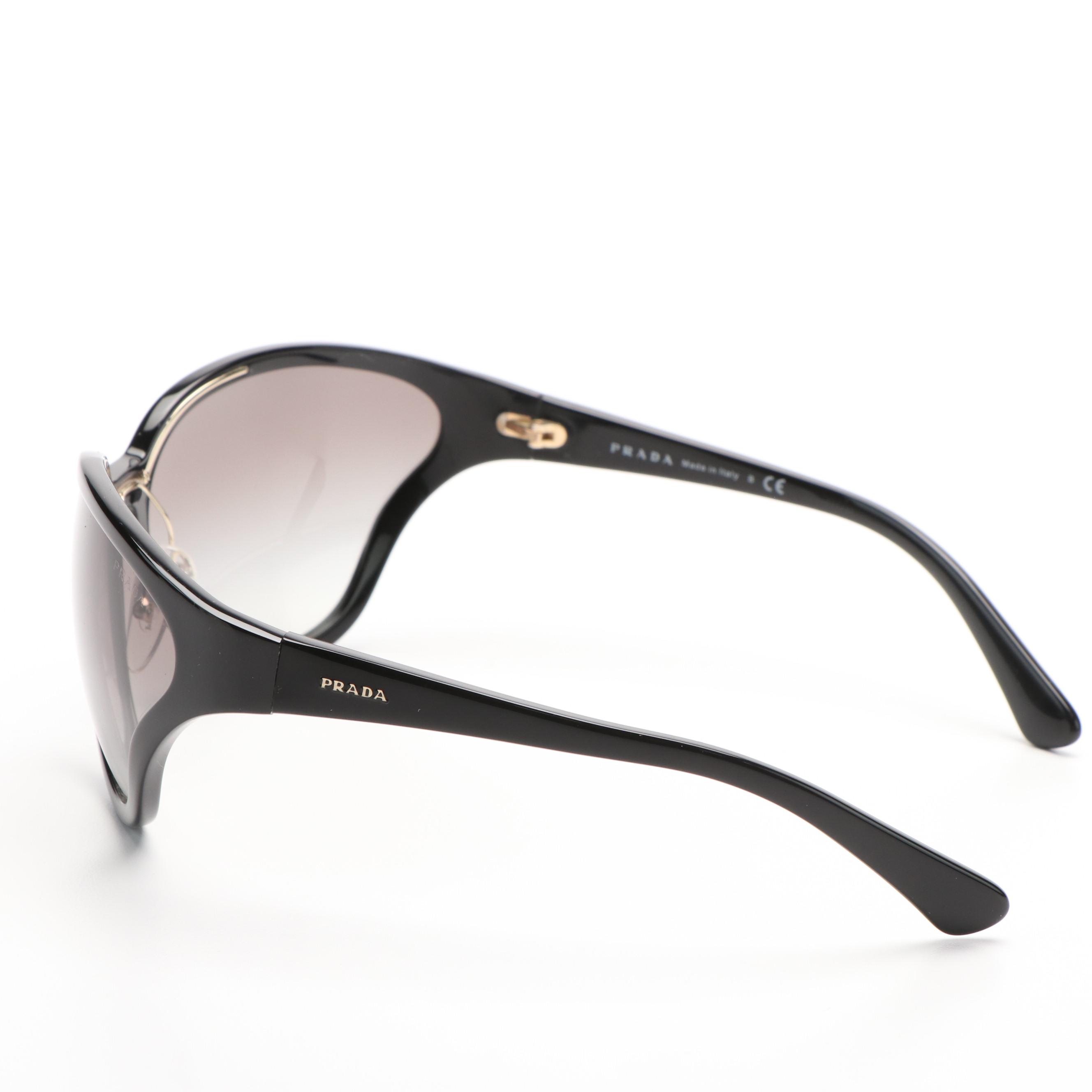 Prada PR22VS Butterfly Black and Grey Sunglasses With Box