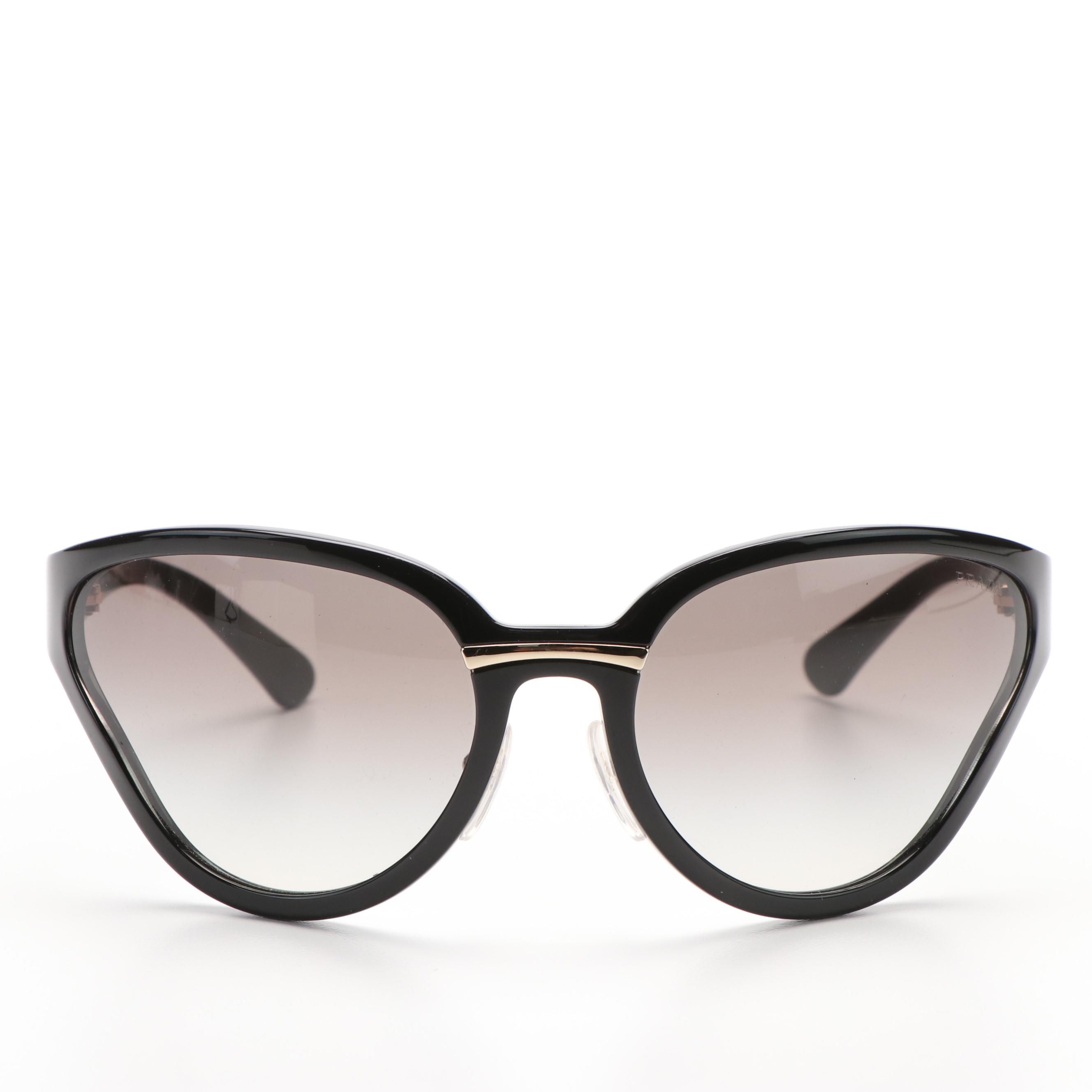 Prada PR22VS Butterfly Black and Grey Sunglasses With Box