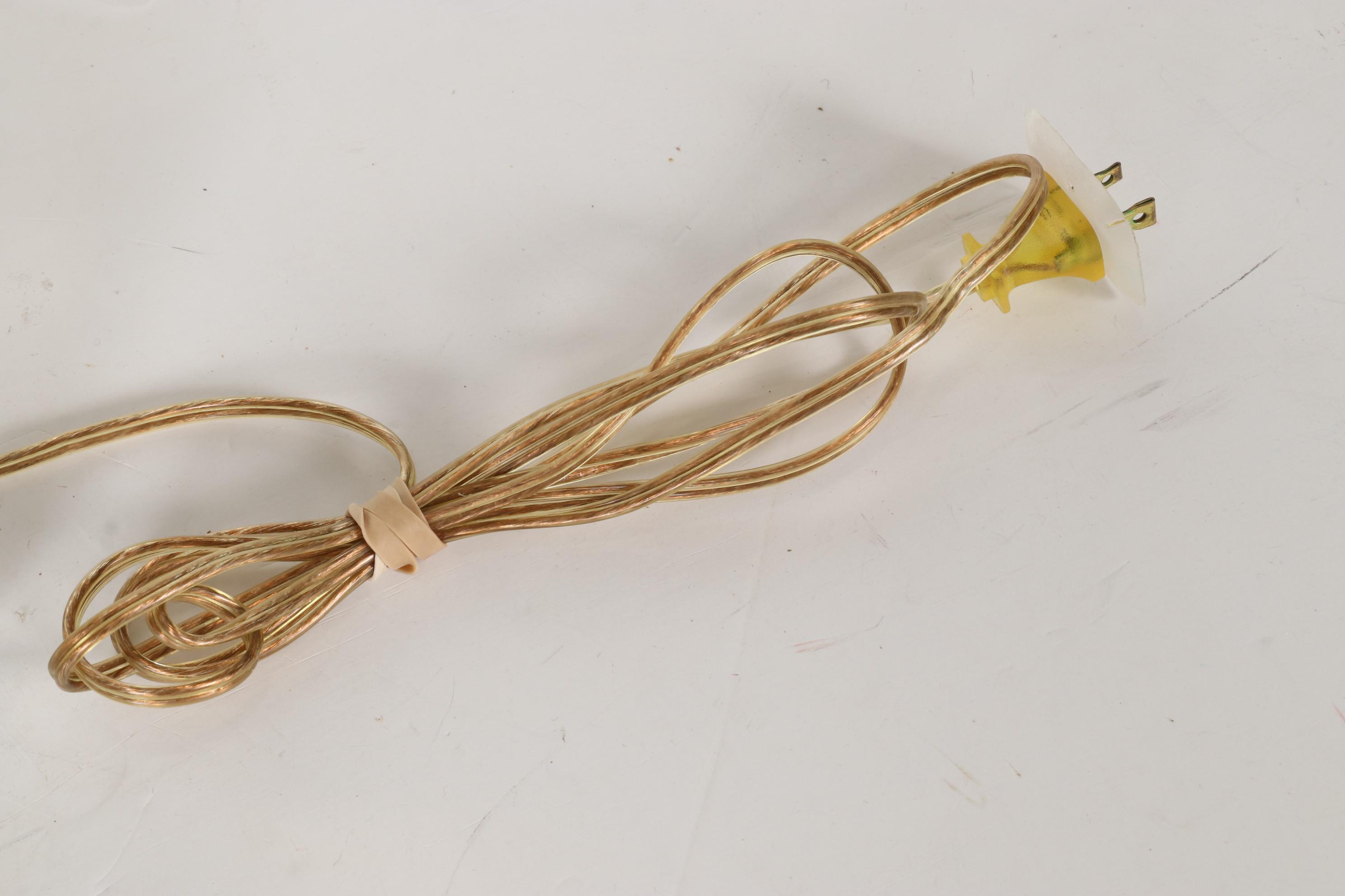 Mid Century Modern Style Brass and Nickle Sculptural Table Lamp