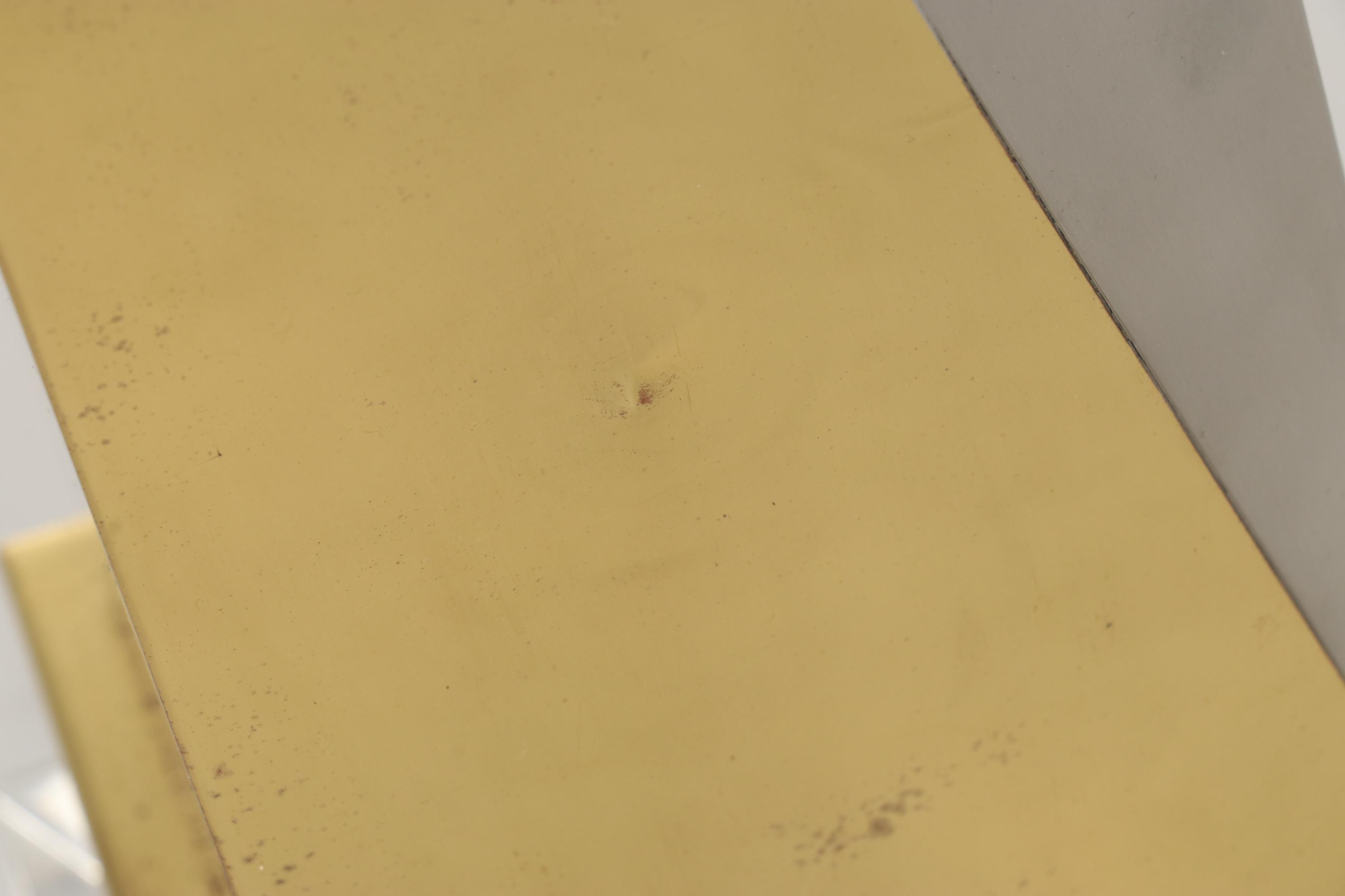 Mid Century Modern Style Brass and Nickle Sculptural Table Lamp