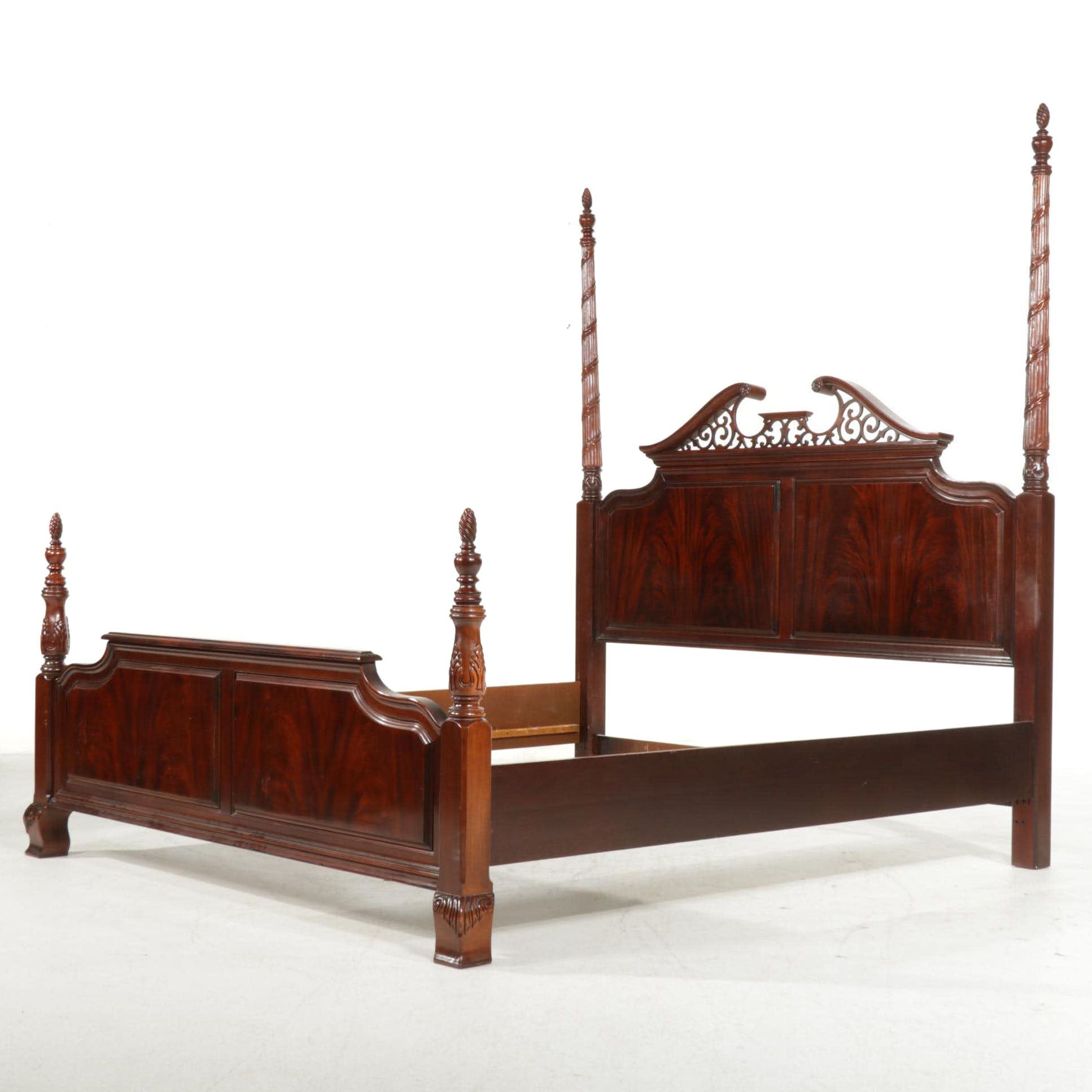 Thomasville George III Style Mahogany King Bed Frame