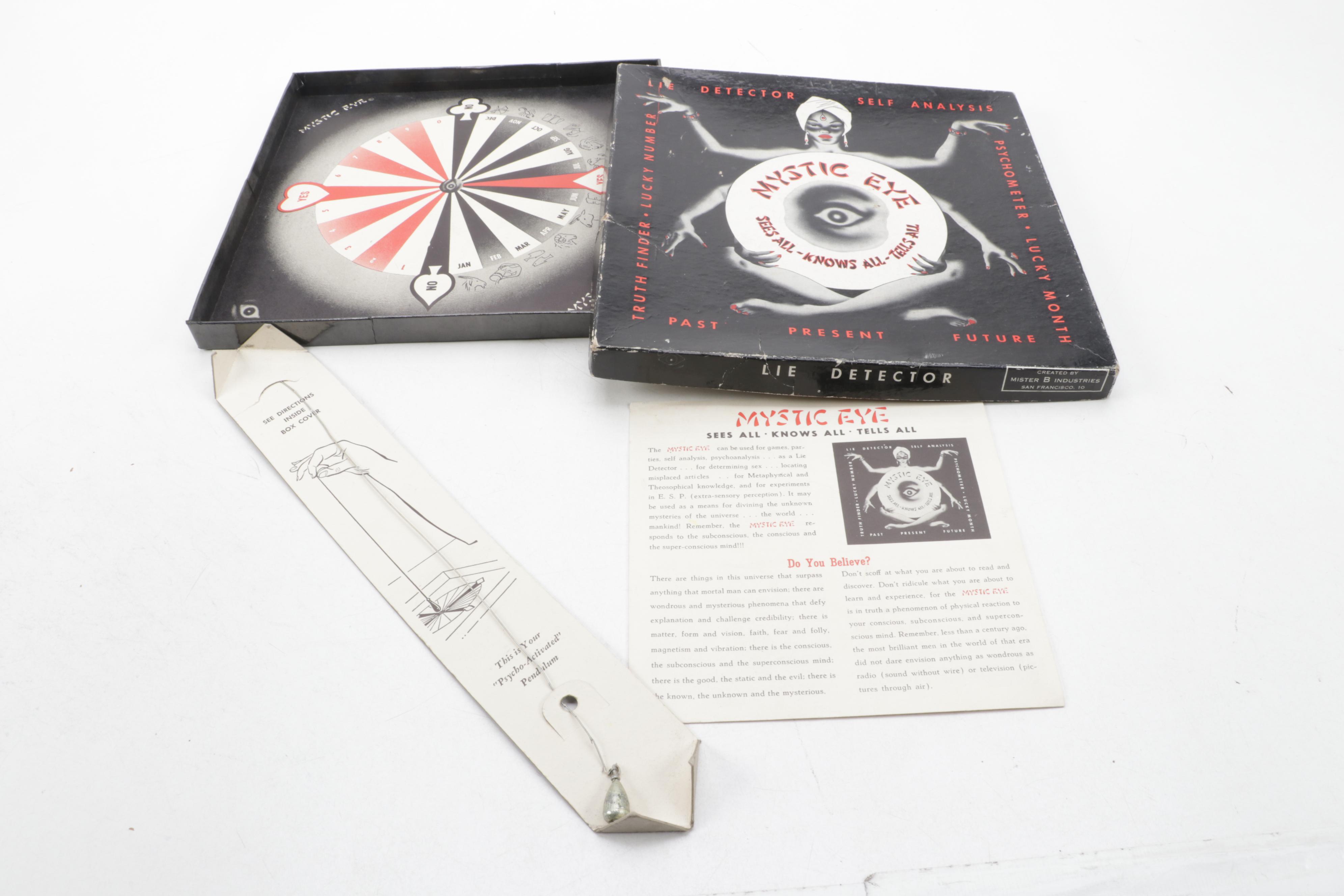 Mister B Ind. "Mystic Eye" Lie Detector Game and Other Fortune and Story Cards