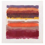 John Bledsoe Abstract Acrylic Stain Painting, 1978