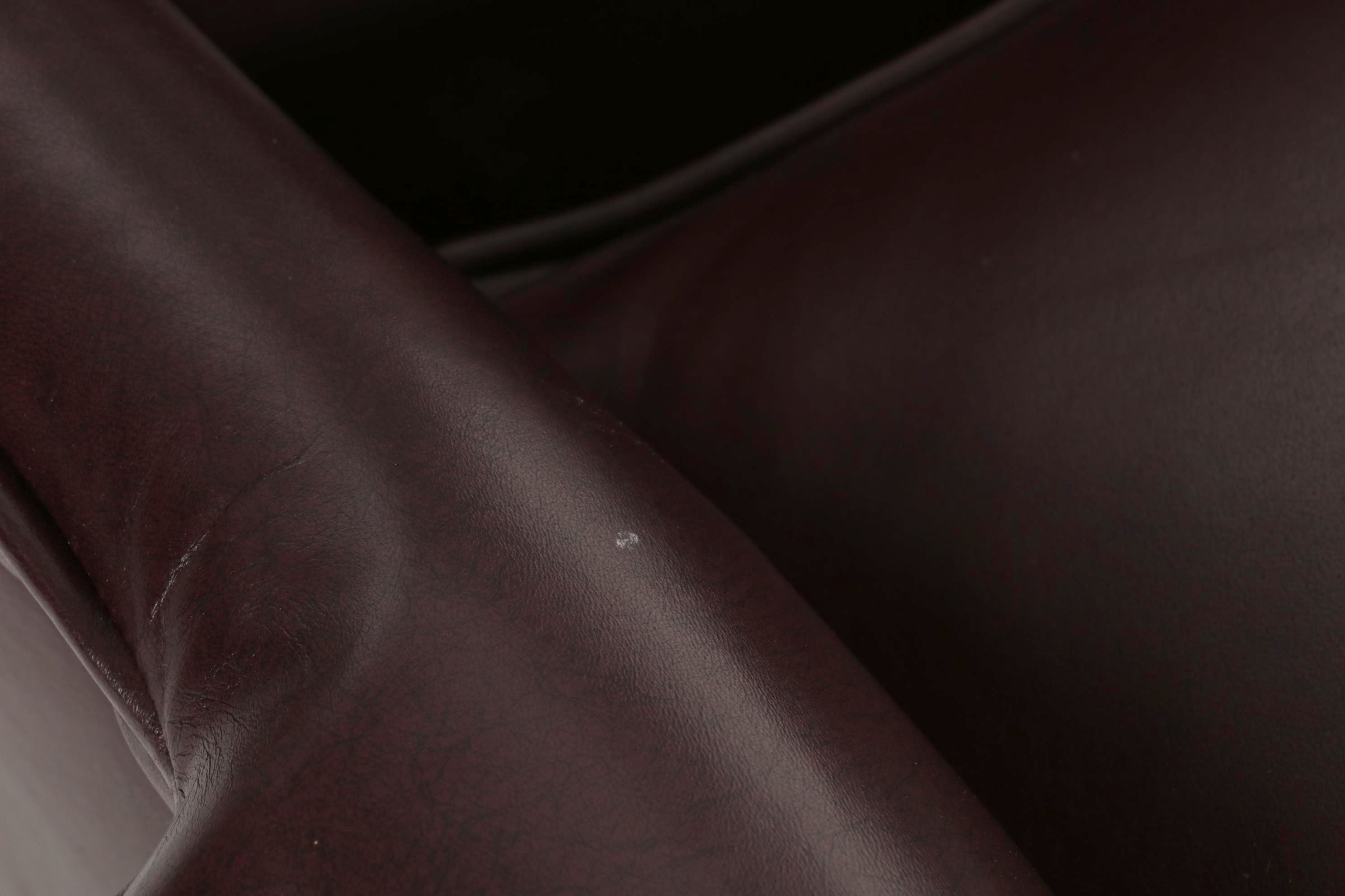 Norwalk Furniture Queen Anne Style Faux Leather and Hardwood Wingback Recliner