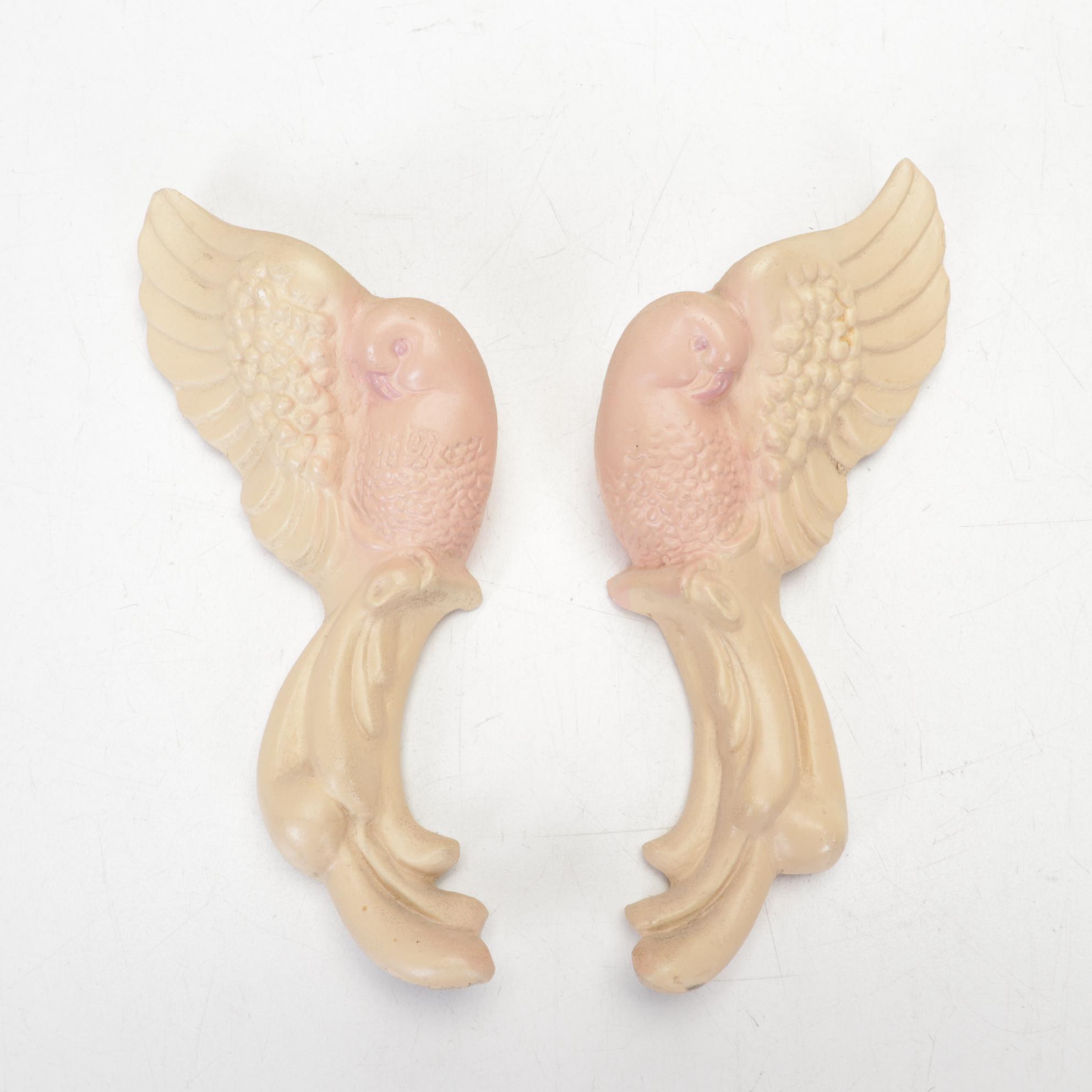 Victorian Style Glass and Metal Lamp, Ceramic Figurines and Porcelain Plates